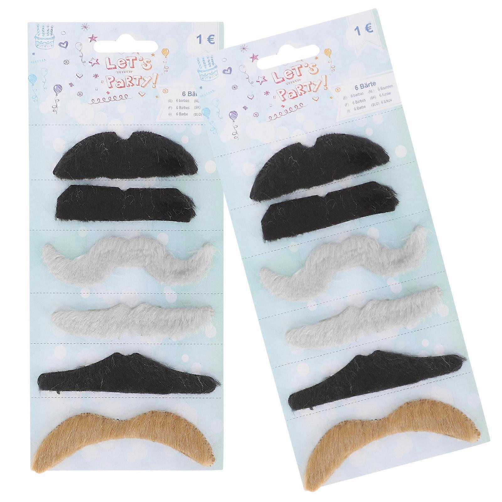 Realistic Fake Beard Photo Prop For Cosplay Performance Different Shapes 30Pcs
