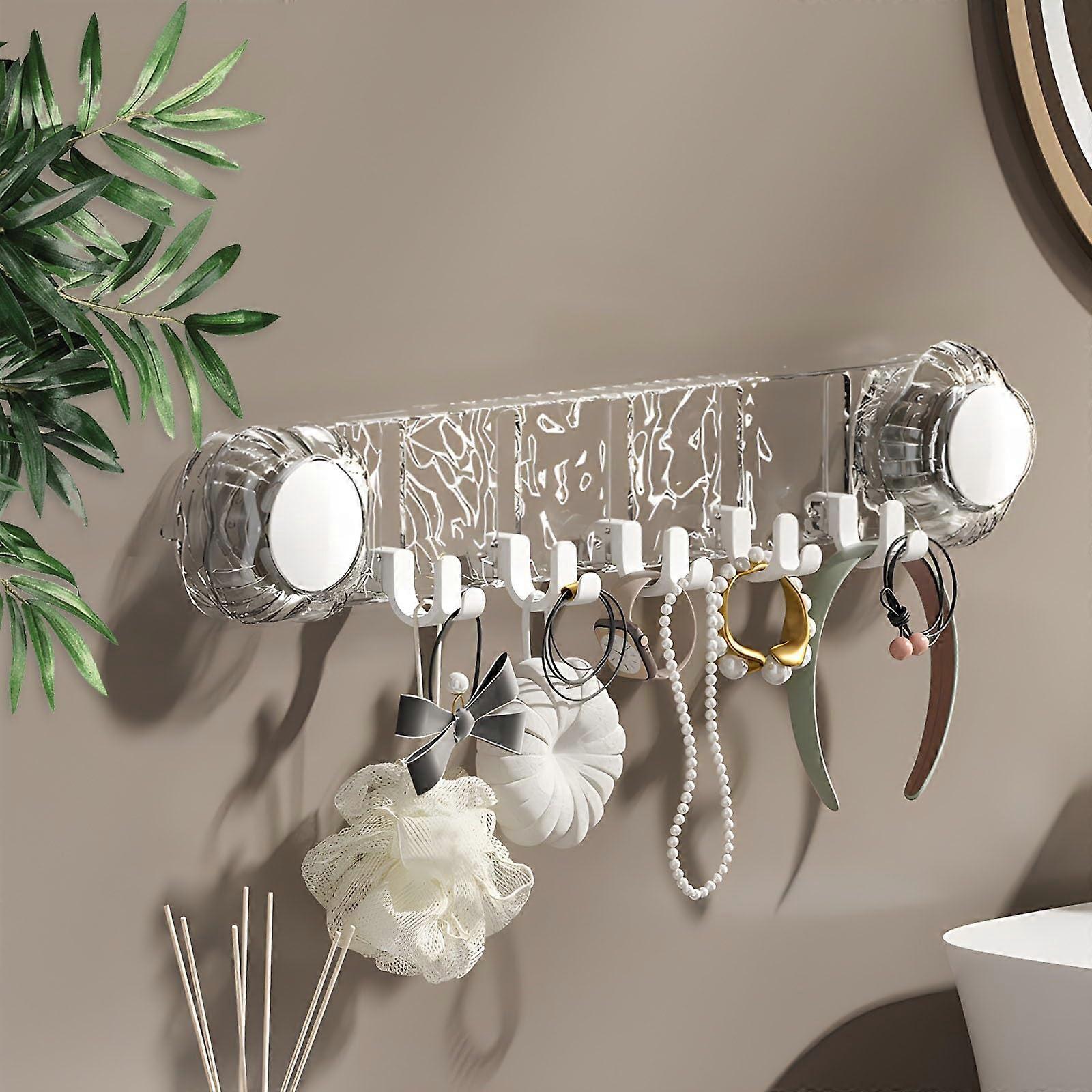 Suction Cup Hook for Shower and Bathroom, Strong Hold No Drilling Design, 3 kg Capacity, White Multi-Purpose Hook