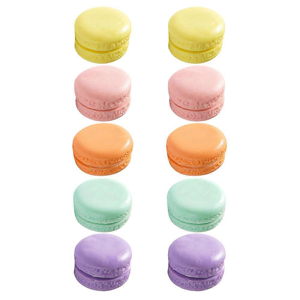 10pcs Artificial Macaron Models Colorful Simulated Macaron Showcase Desserts Props