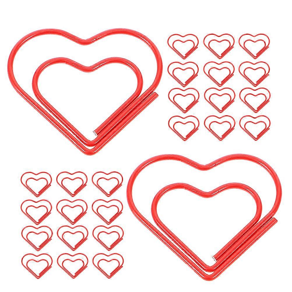 80pcs Heart Shaped Small Paper Clips Cute Bookmarks Decorative Tiny Clips for Planner Notes and Fun Office Use