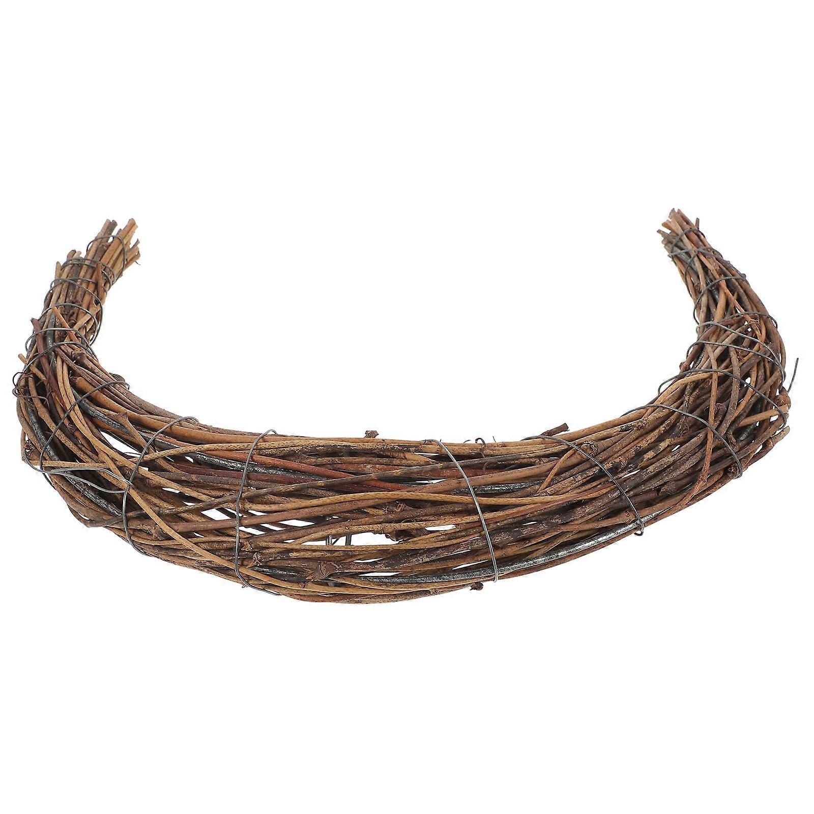 Soil Vine Rattan Moon Shape Wreath Ring for Decorative DIY Use