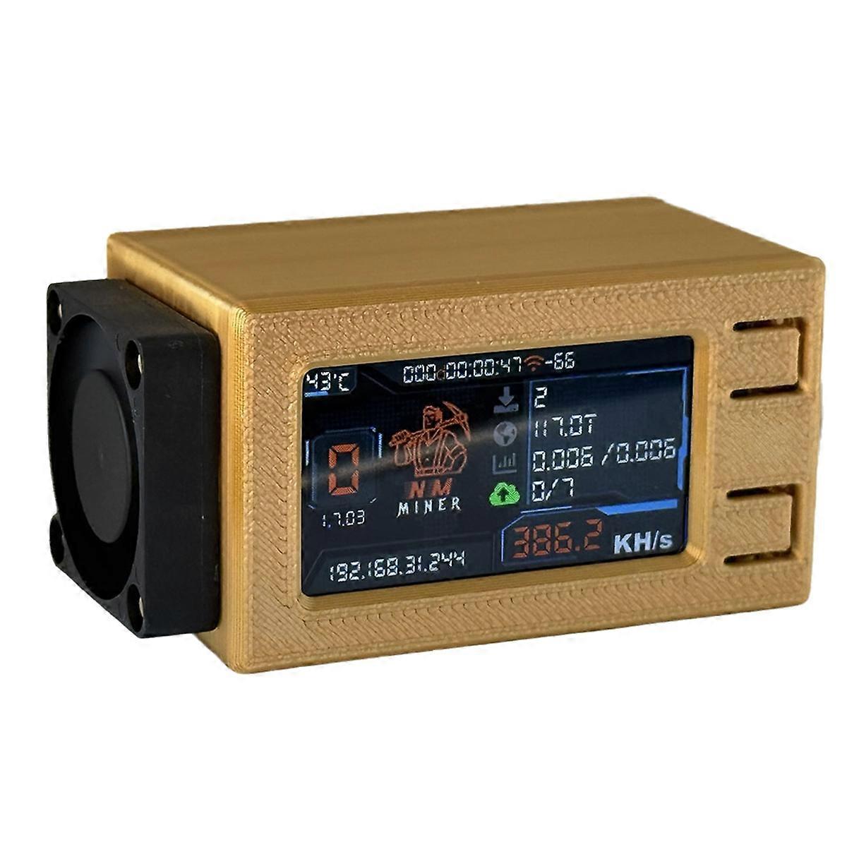 Nerdminer V2 Pro Max NMMiner with Cool Fan 390KH/S Solo Lottery Miner BTC Miner Nerd Miner Bitcoin
