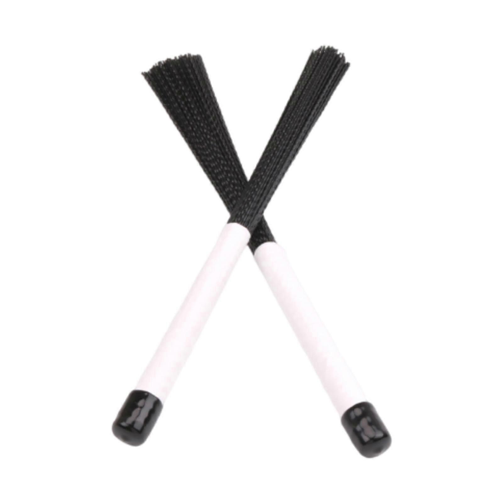Drum brushes for percussion, versatile use for musicians, white