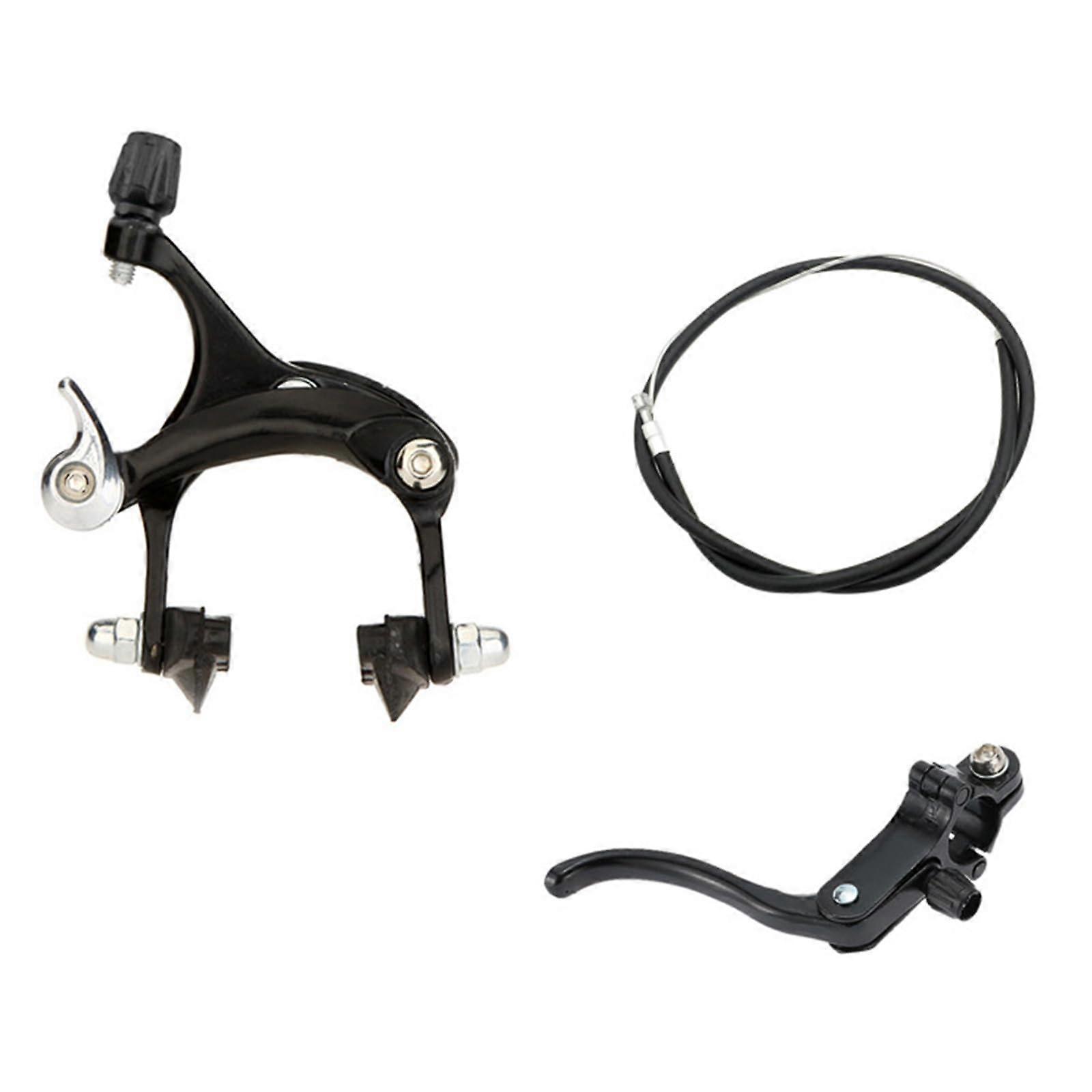 Bicycle Brake Calipers Front Rear Alloy Brakes C Brake Pliers for Cycling Black Compatible with Standard Frames