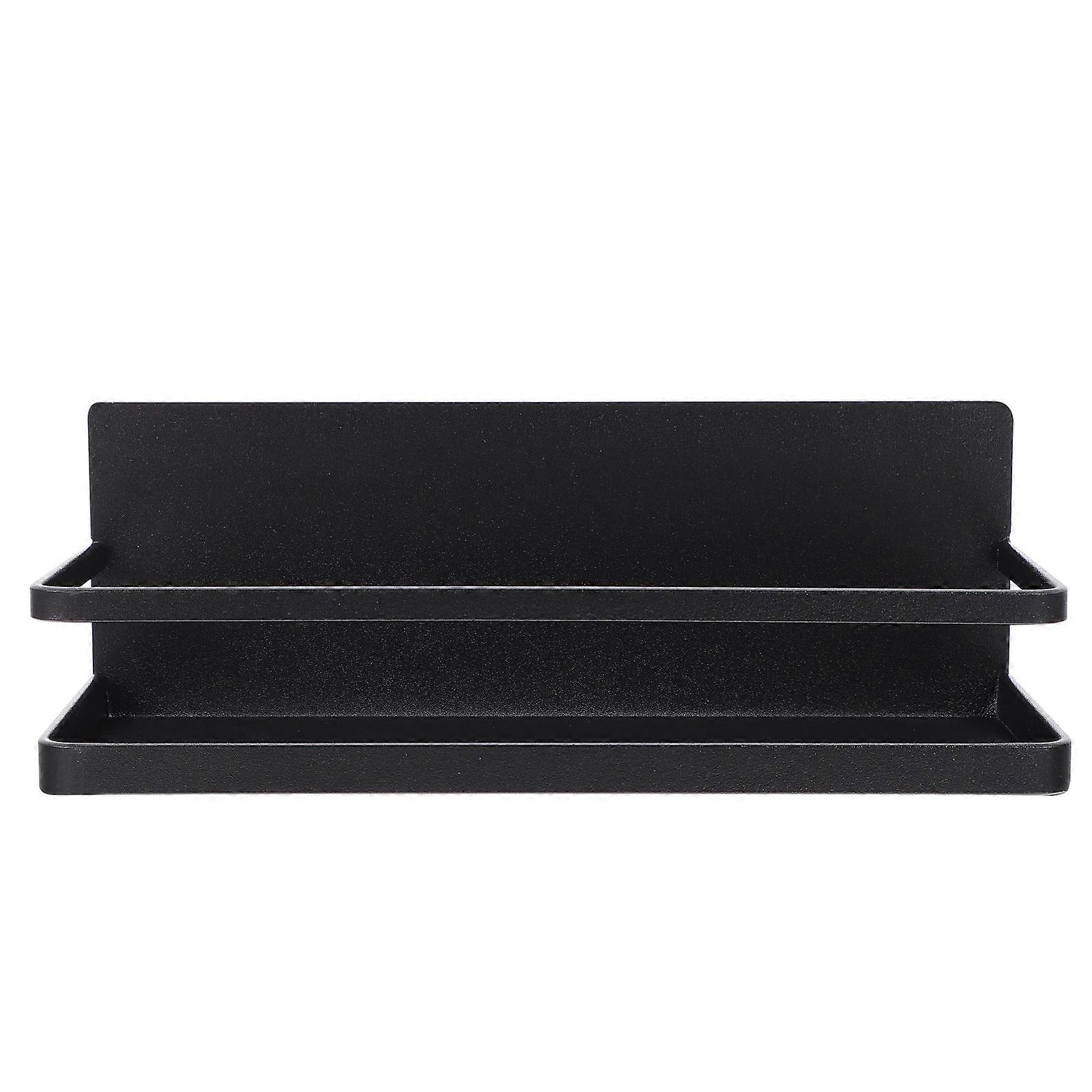 Magnetic Refrigerator Shelf Kitchen Organizer for Kitchenware Iron Black Storage 1Pack