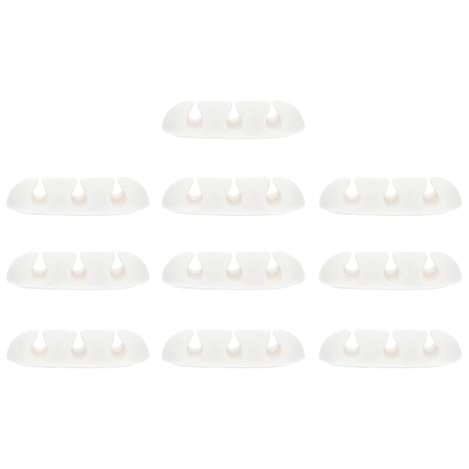 10 PCS Cable Holder with Triple Slots Punch Free TPR for Desktop Cable Management Clip