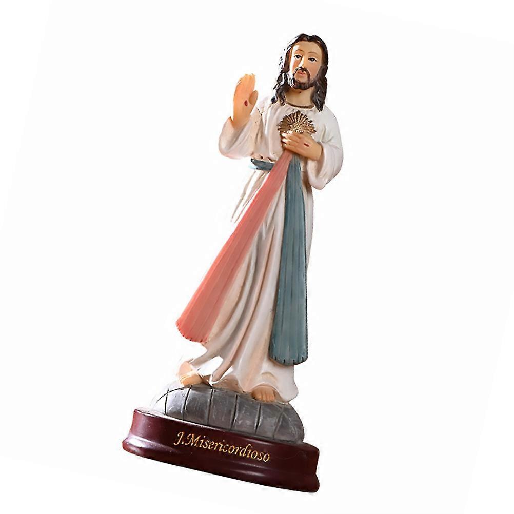 Household Ornament Jesus Resin Figurine Creative Decoration Assorted Color 1Pack