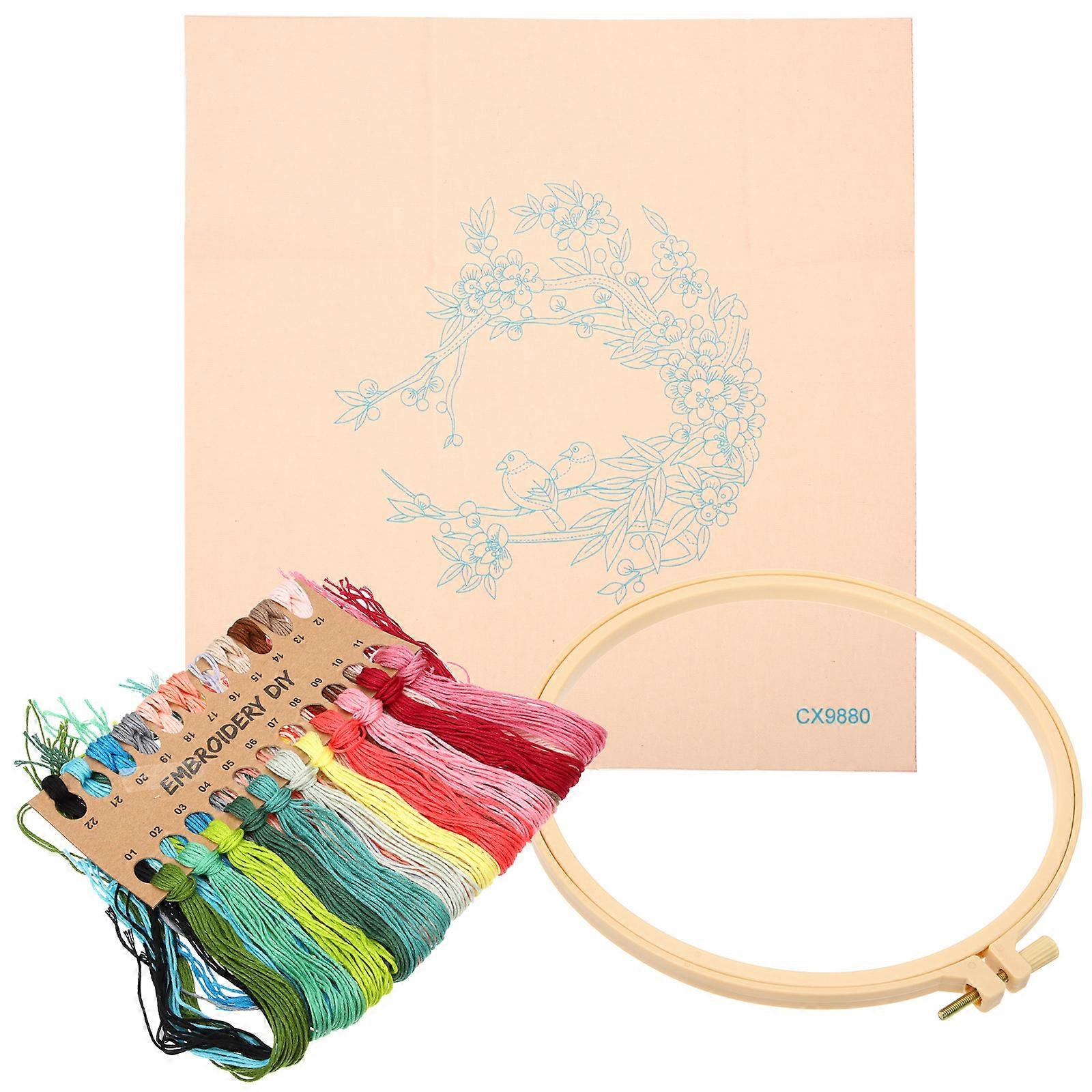 Embroidery Starter Kit 1 Set Cross Stitch For Home Decoration And Leisure Time Activity Enhances Concentration And Hands-On Ability