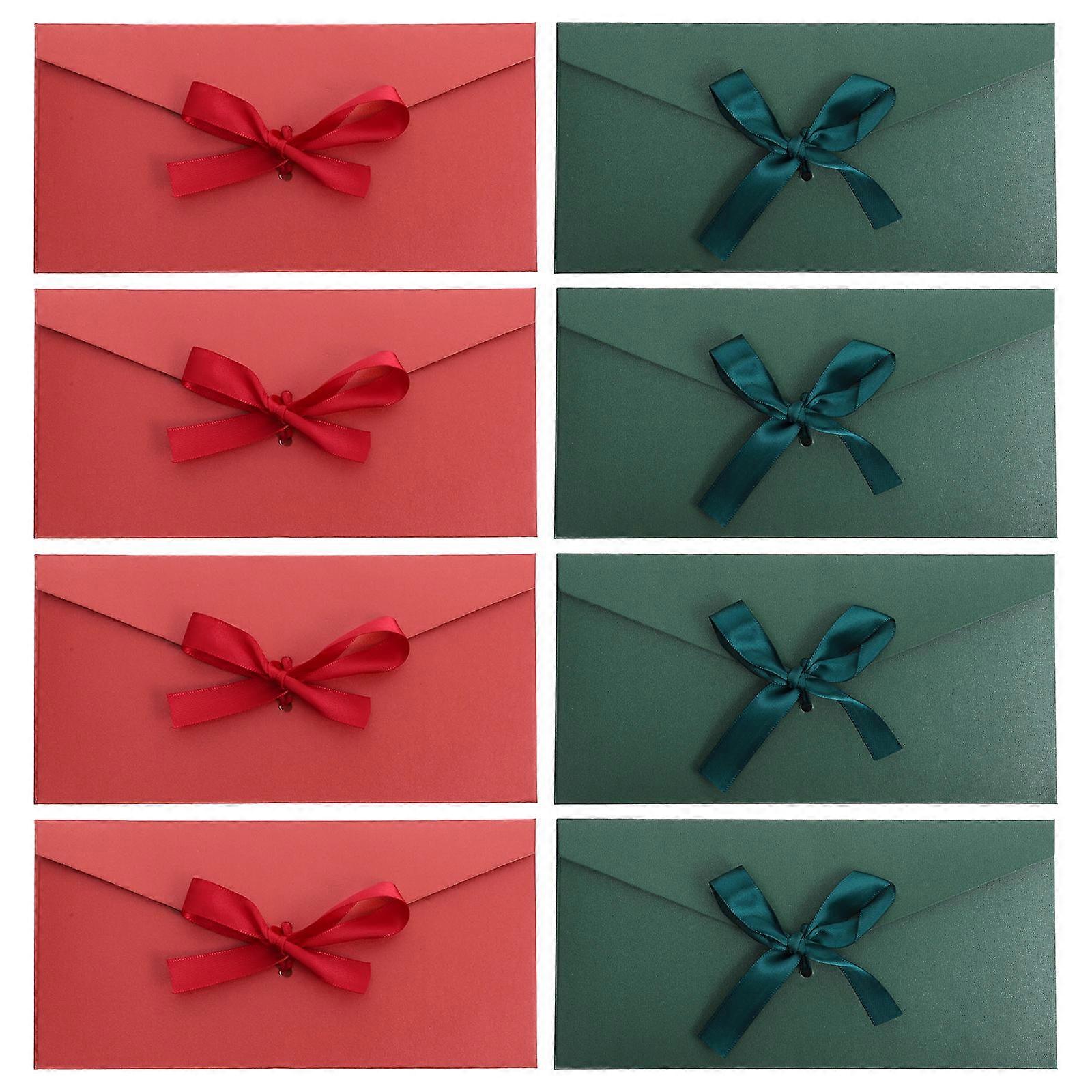 8pcs Creative Invitation Card Envelopes with Bowknot Design