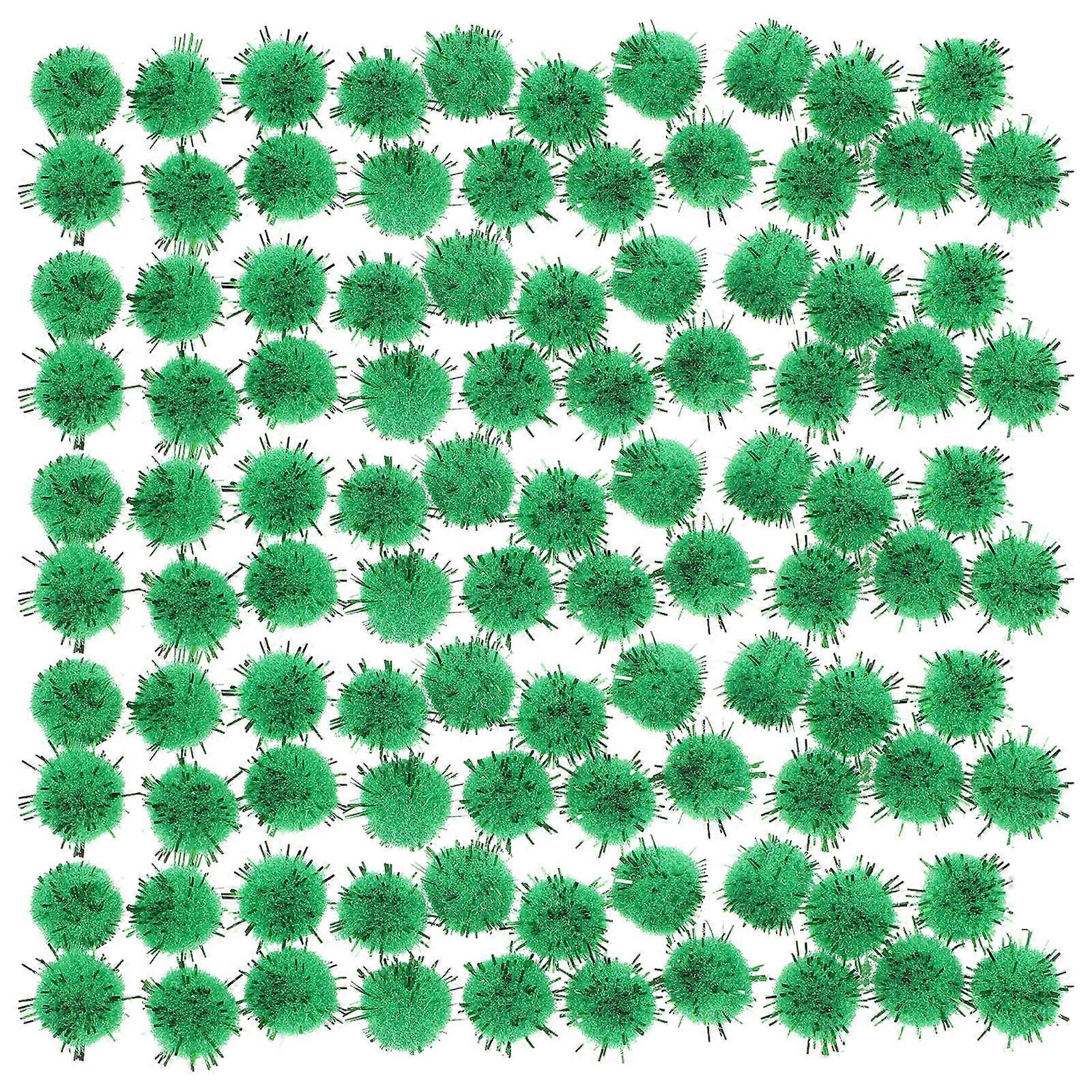 Pom Poms For Crafts Handmade Creations Green Fluffy Pompoms 1Cm X 1Cm X 1Cm Decoration 2000Pcs