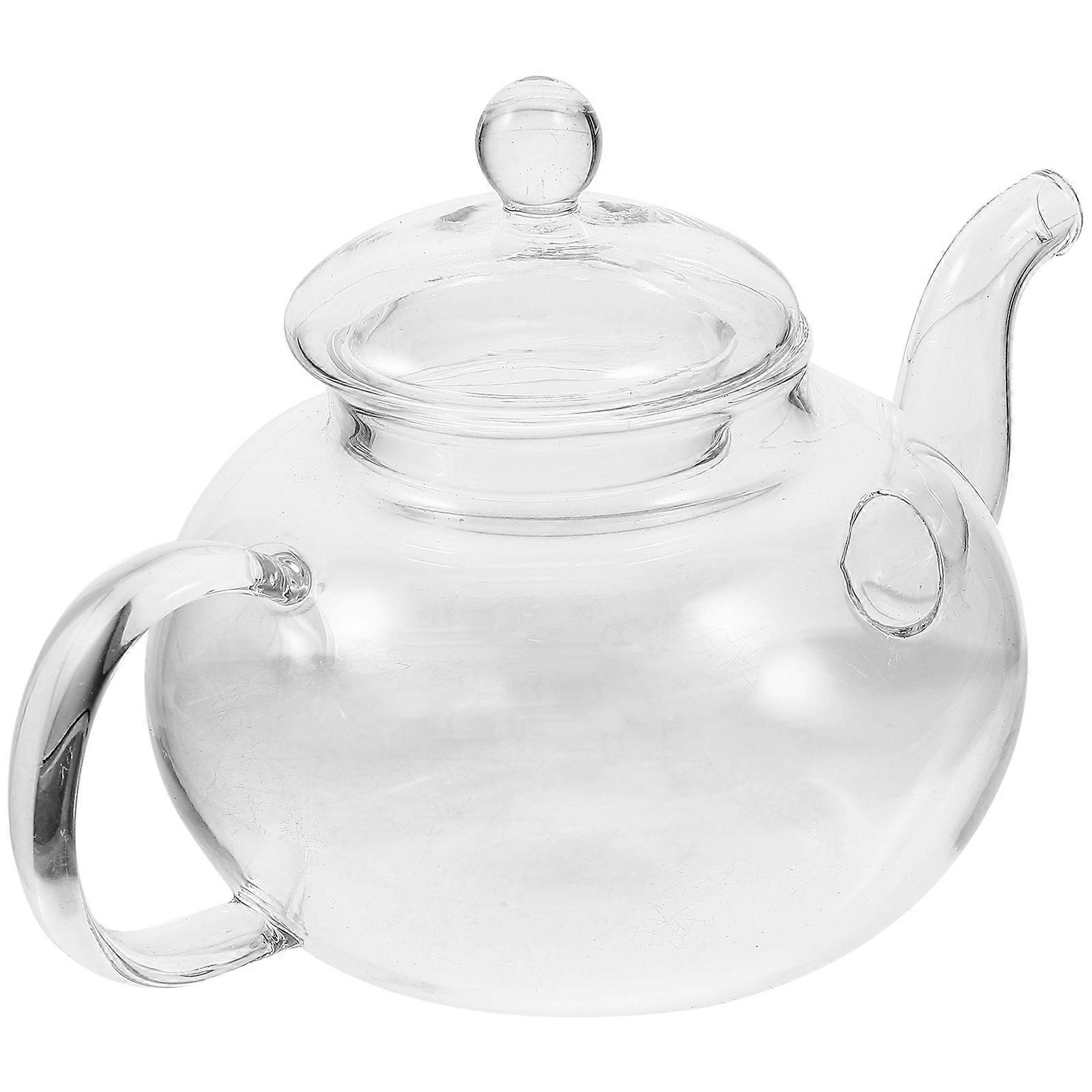 Delicate Teapot For Daily Use 19X13X12.5CM Heat-Resistant Kitchen Tea Maker Transparent 1 Set
