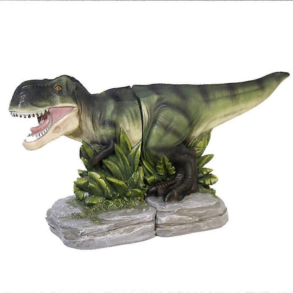Dinosaur Shape Bookends Heavy Duty Resin Bookends for Home Decor, Decorative Book Supports for Shelves and Bookshelves