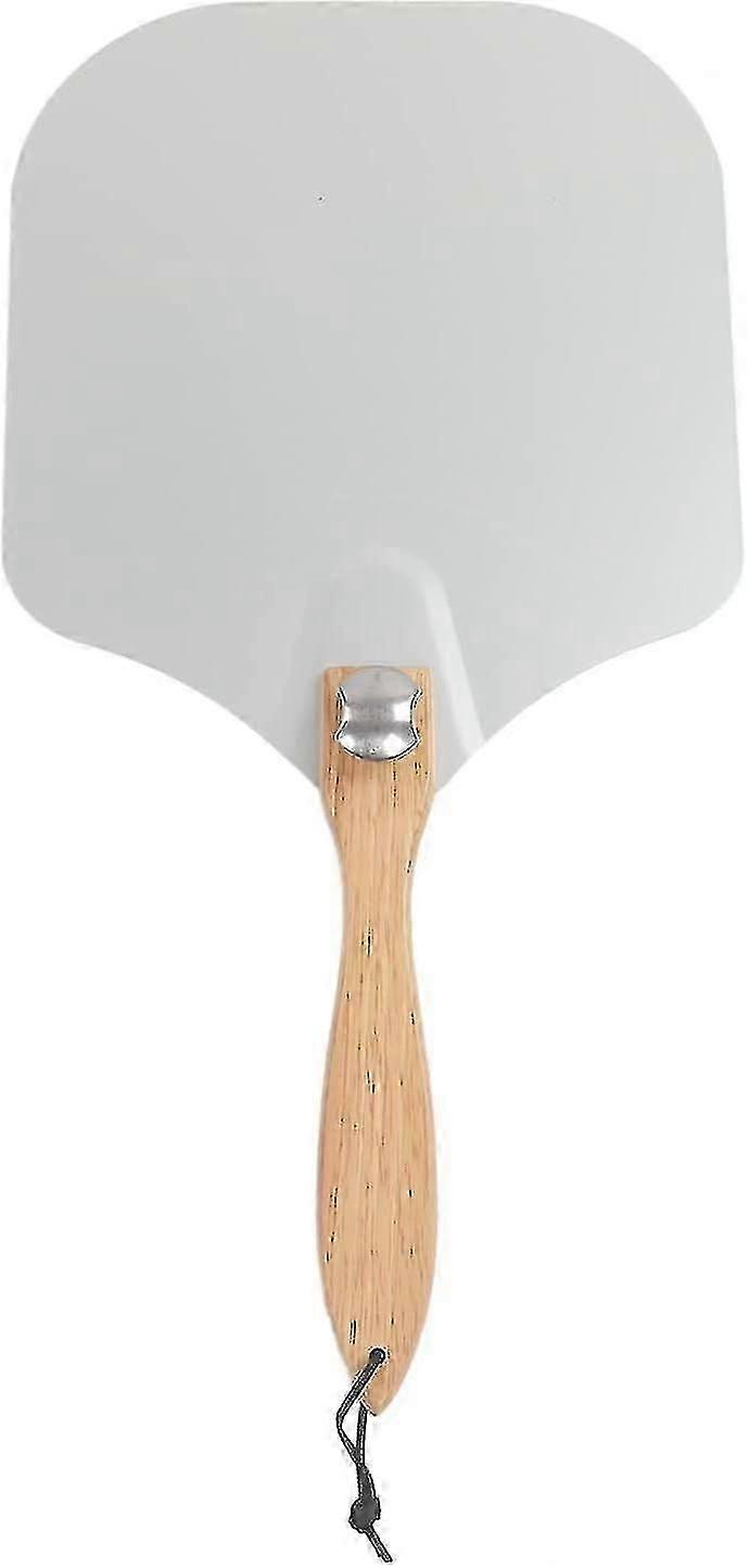 12-Inch Oak-Handled Pizza Peel - Durable Collapsible Aluminium Paddle for Baking & Serving