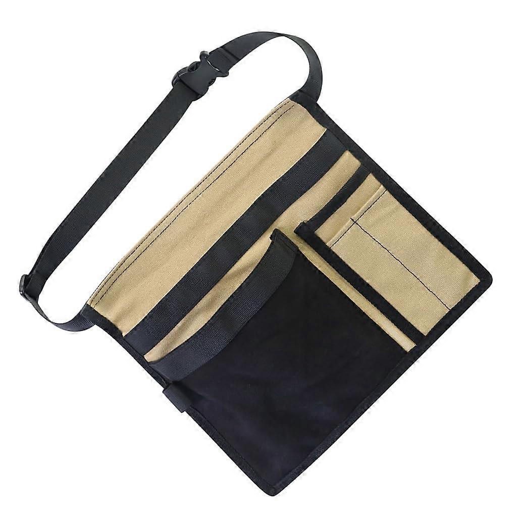 Tool Belt for Gardening, Adjustable Work Apron with Quick Release Buckle, Unisex Design in Black and Khaki