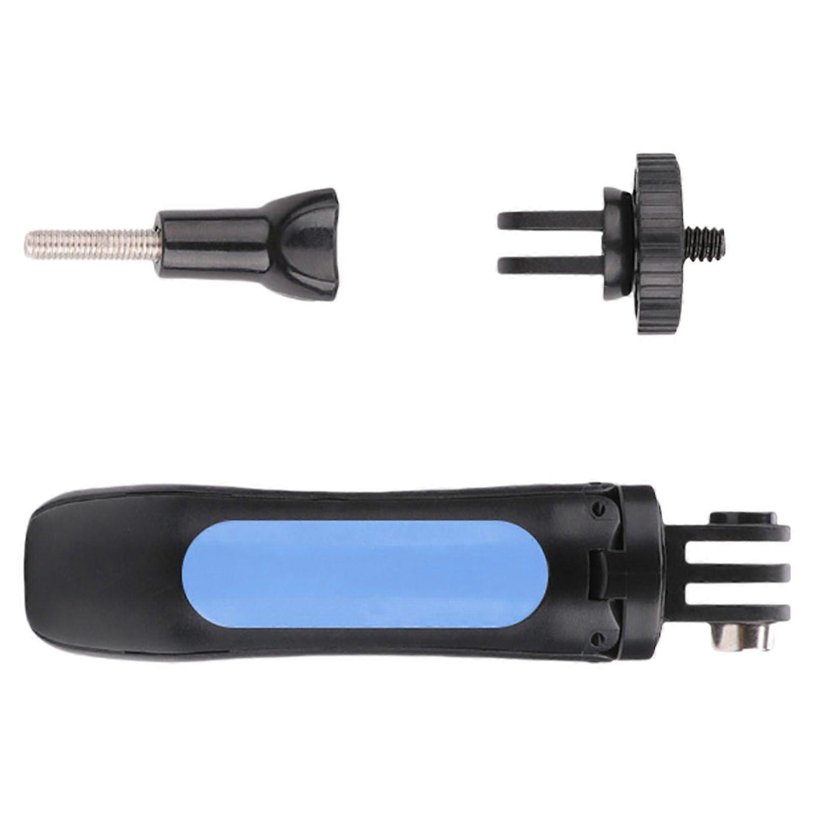 Adjustable Mini Tripod for Digital Cameras, Aluminum Alloy Frame, Smooth Panning Control, Lightweight for Hiking and Biking, Blue