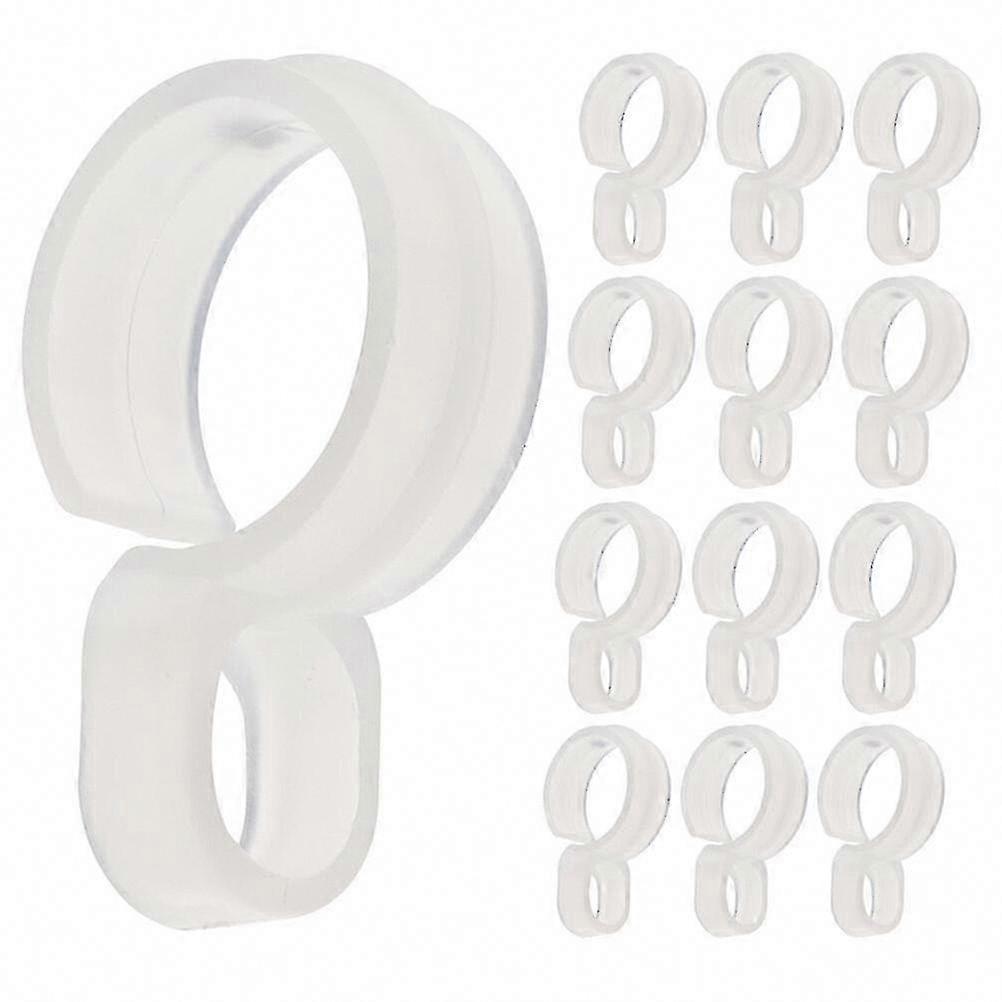 20pcs Windproof Clothes Hanger Hooks - Durable Plastic Hooks for Home Use