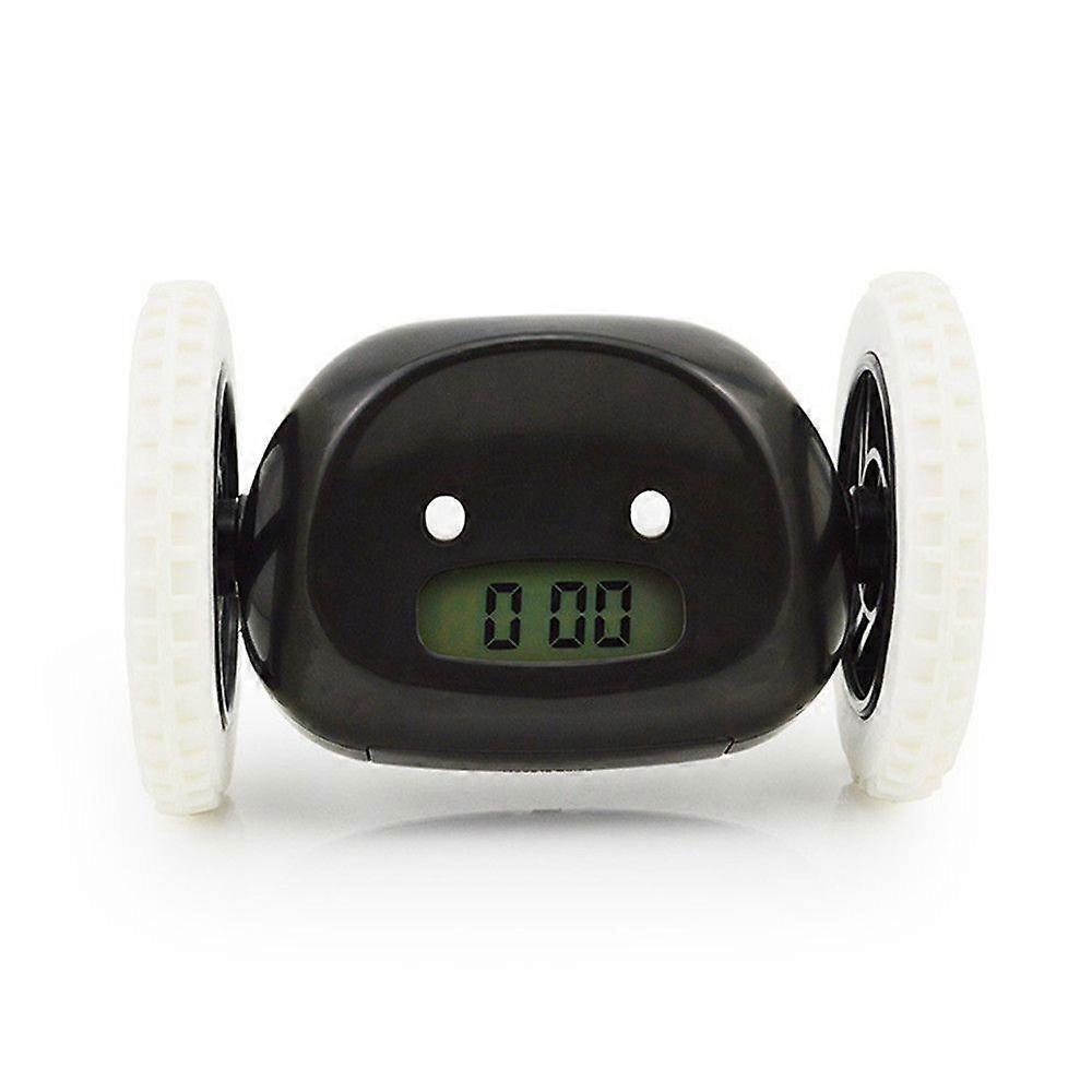 Runaway Alarm Clock On Wheels, Black