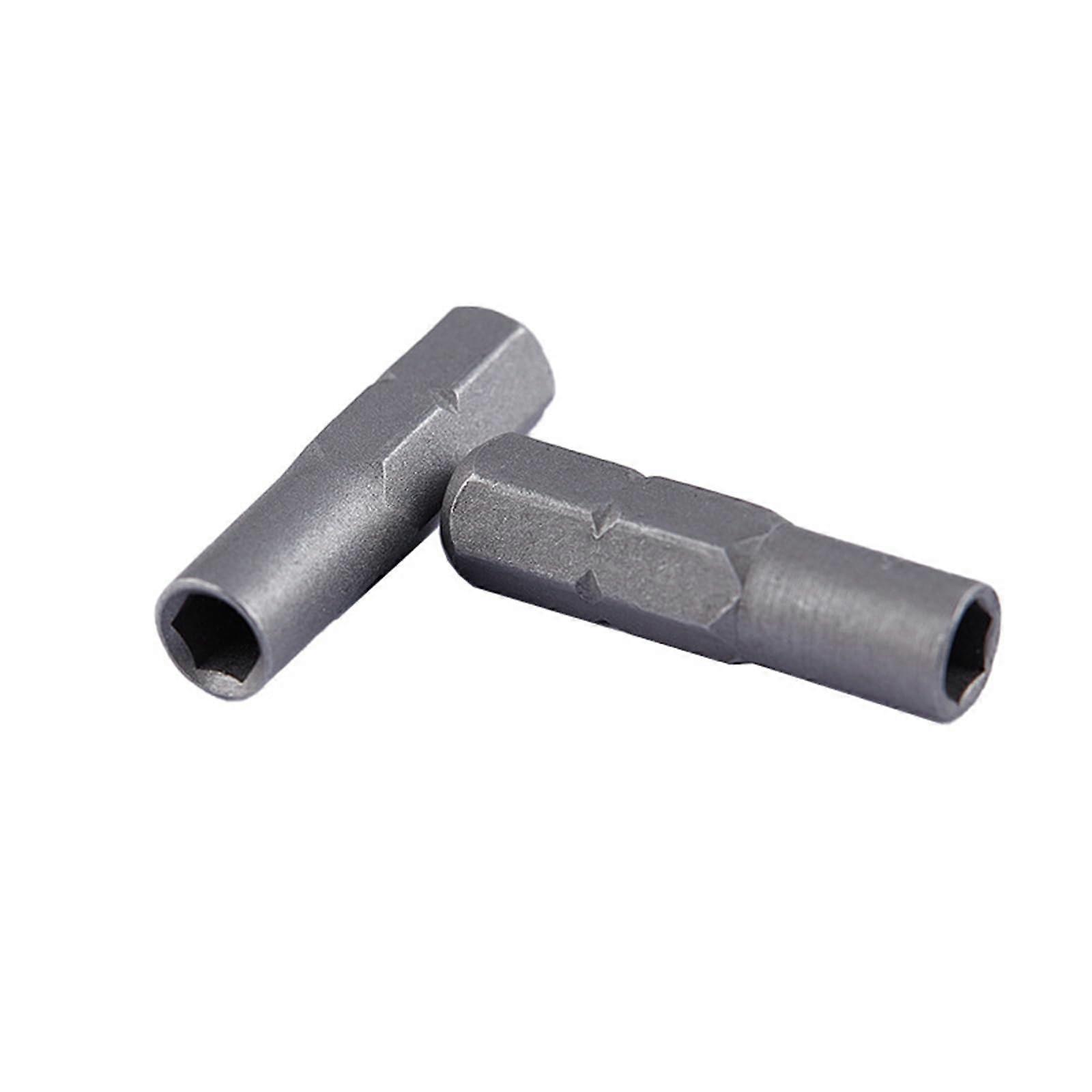 Hexagon Converter 6.35 mm 1/4 Inch to 4 mm Bit Adapter for Electric Screwdrivers Multi-Purpose Maintenance Tool 2-Pack