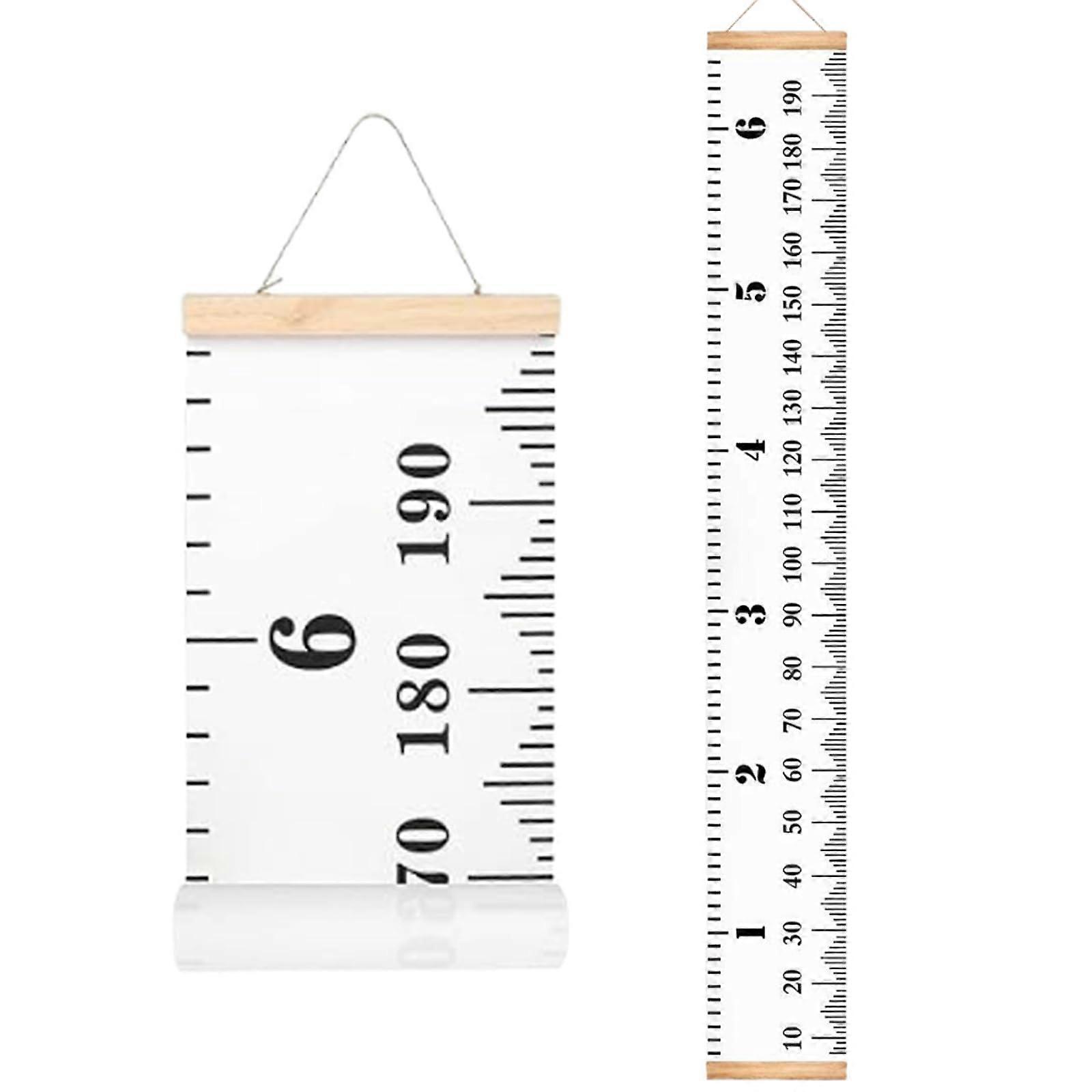 Kids Height Growth Chart Canvas Wall Ruler Removable Measuring Wall Decor for Children Nursery