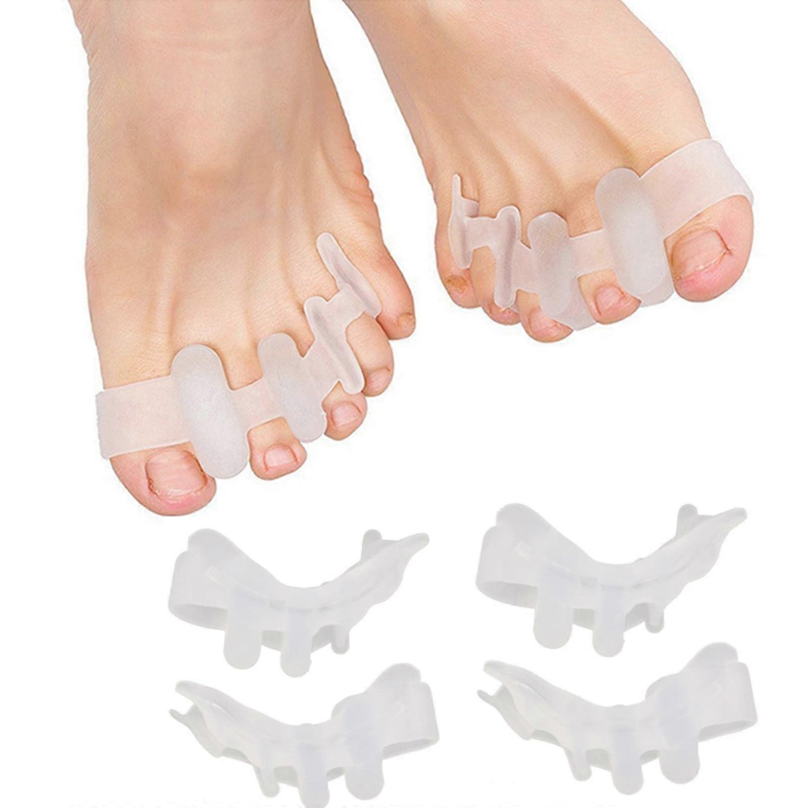 Toe Separators Gel: Extra Wide Spacers For Claw Toes, Bunion Corrector Toe Straightener For Yogis (2 Pair)