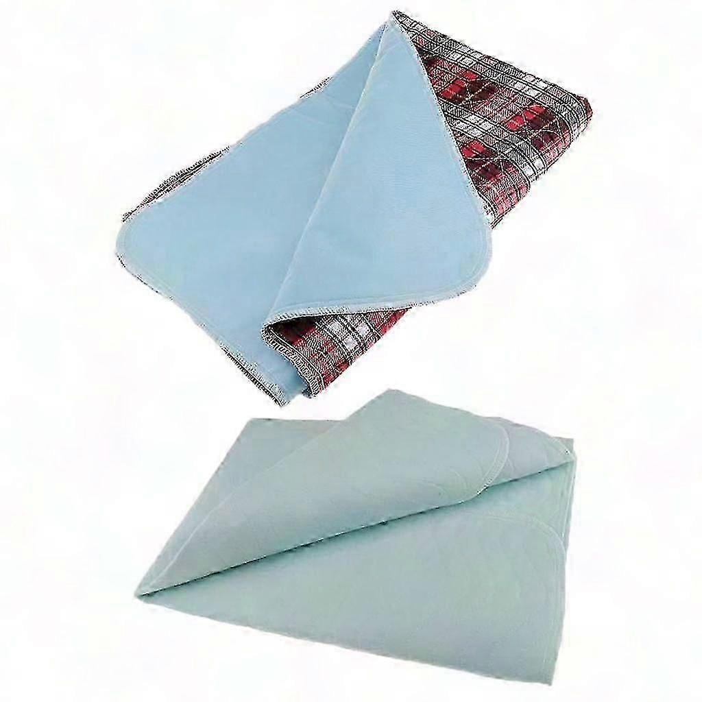 2x Washable Reusable Bedwetting Incontinence Bed Pads Absorbent Waterproof Sheets