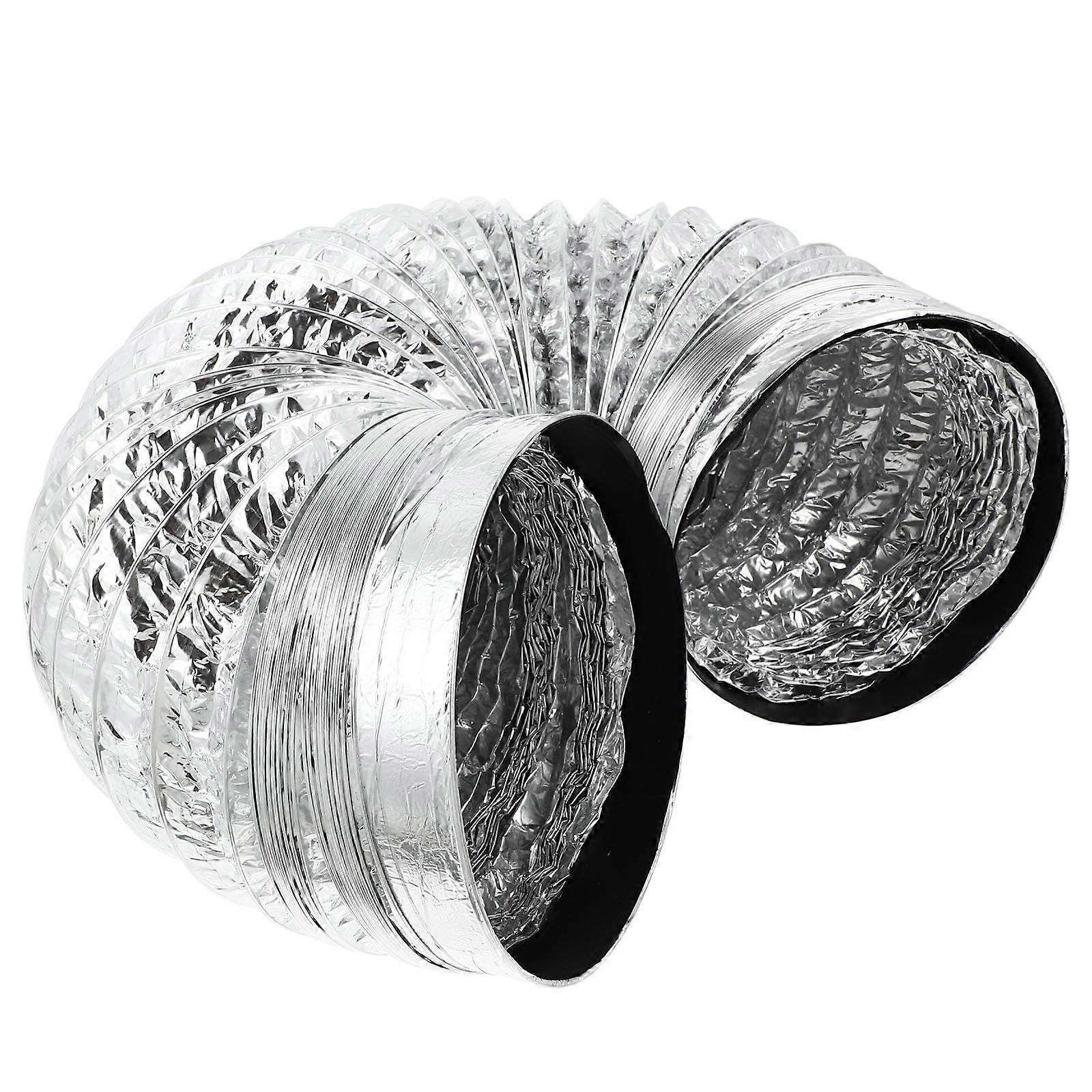 Aluminum Foil Flexible Air Duct for Kitchen Use Silver Material for Ventilation 1Set
