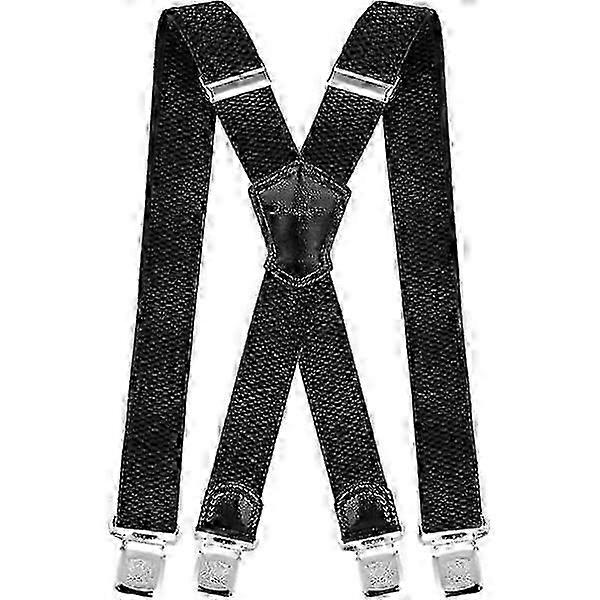 Heavy Duty Braces 4cm Wide Extra Strong Metal Clips Adjustable Elastic X Shape One Size Fits All