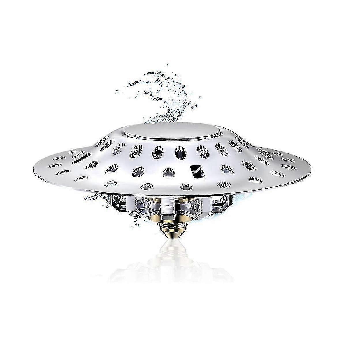Tappo per vasca da bagno 2 in 1 con raccoglitore di capelli e filtro di scarico anti-intasamento in argento per una facile pulizia