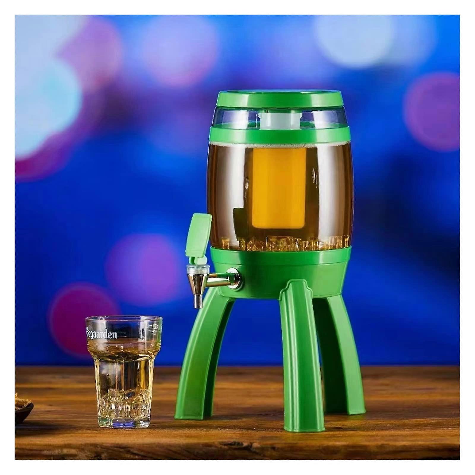Drinks Dispenser 3L Beer Tower With Ice Tube Keeps Drinks Cold, Party Bar Kitchen Dispenser Color A