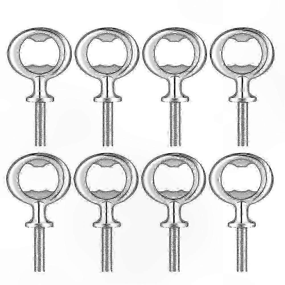8-Piece Metal Bottle Opener Kit with Threaded Ends for Home Beer Brewing Projects