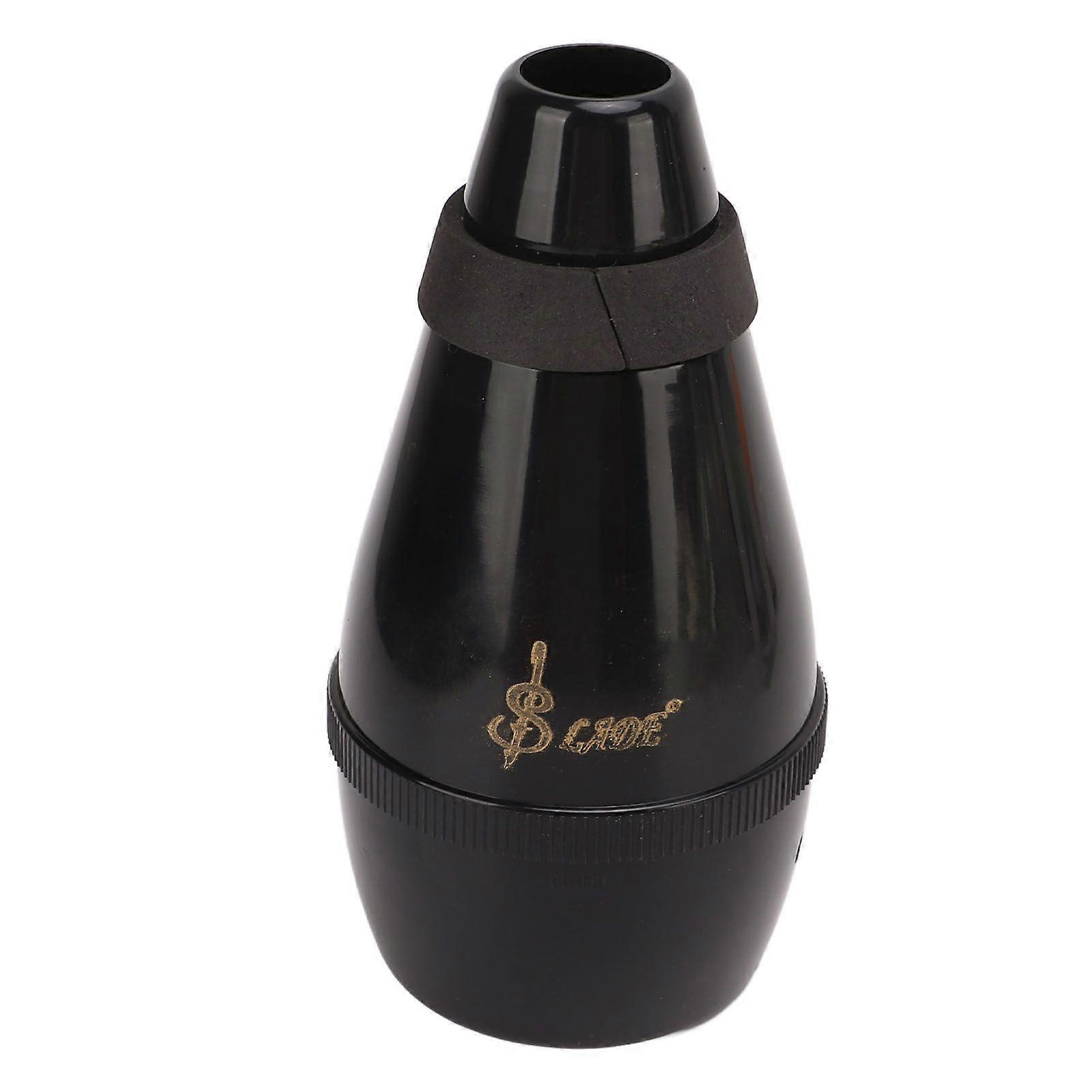 Trumpet Practice Mute Lightweight ABS Silencer Fully Enclosed for Beginners Students ND24 Black