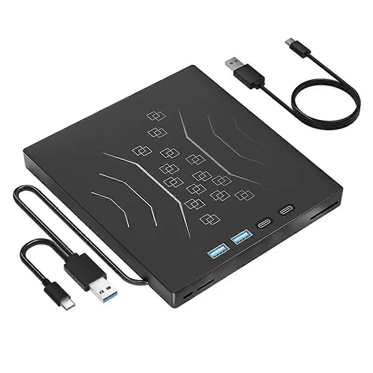 External CD/DVD Drive USB3.0 Portable CD Burner for PC Laptop
