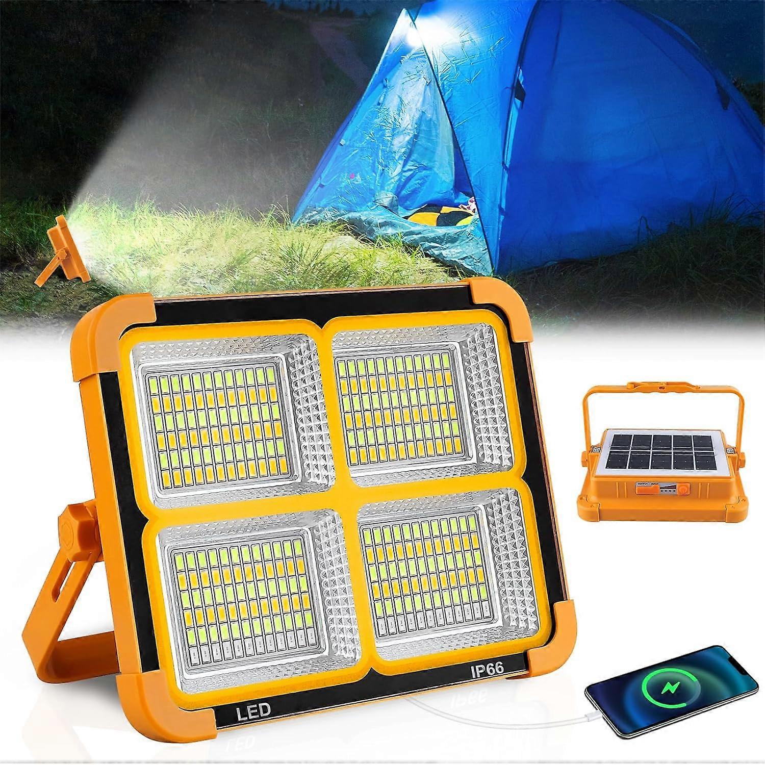 200W Solar Rechargeable Spotlight with 4 Modes  Waterproof and A+++ Energy Efficiency