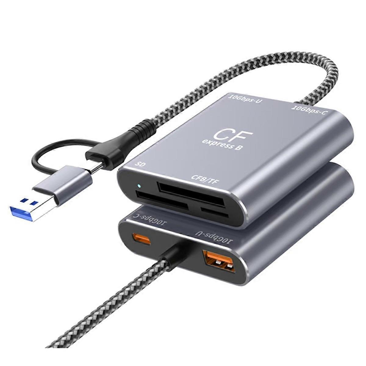 CFexpress 3in1 TypeA SD TF High Speed Card Reader USB3.2 Gen2 10Gbps USB-C Hub B