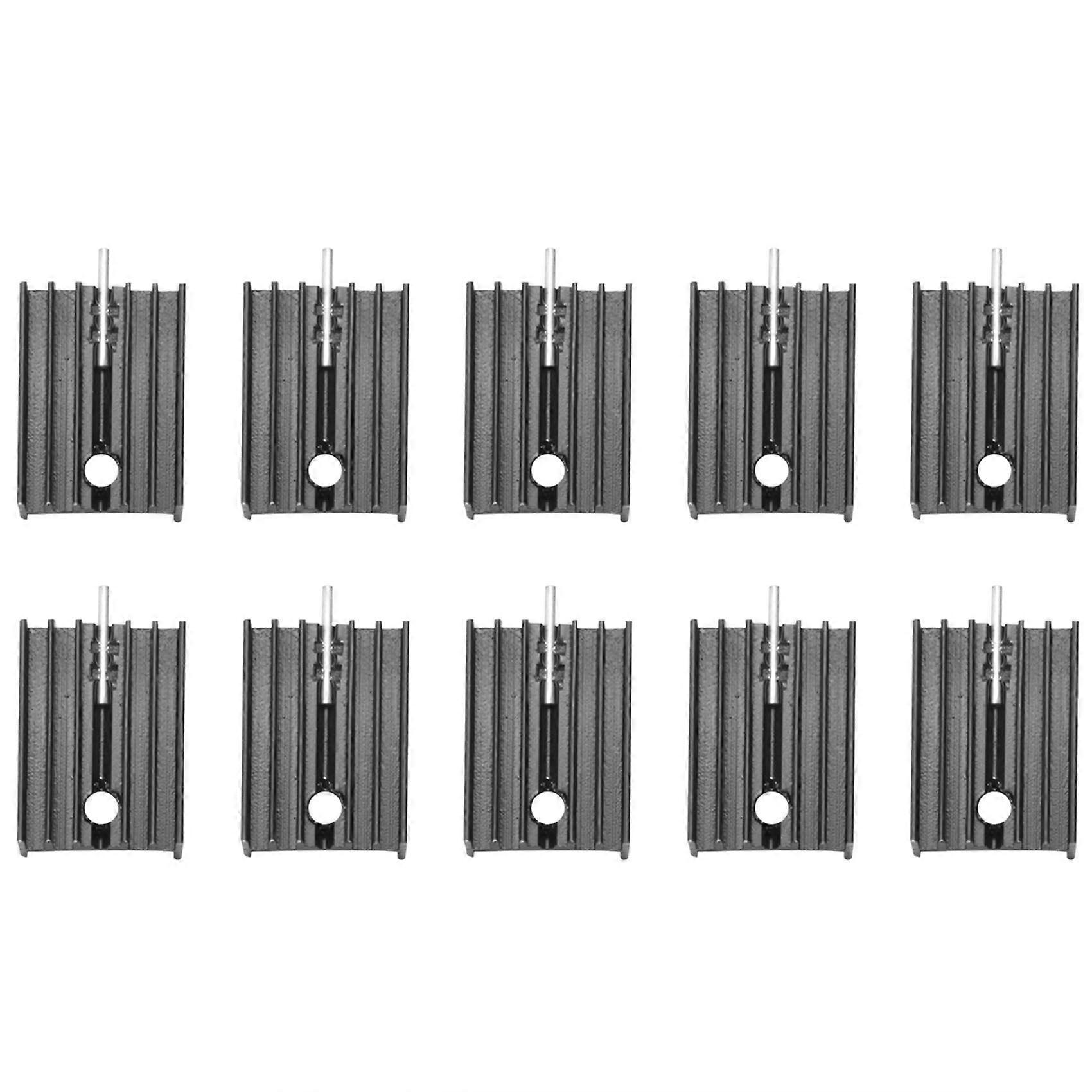 10 Pcs 21x15x11mm Black Aluminum Heat Sink for TO-220 Mosfet Transistors