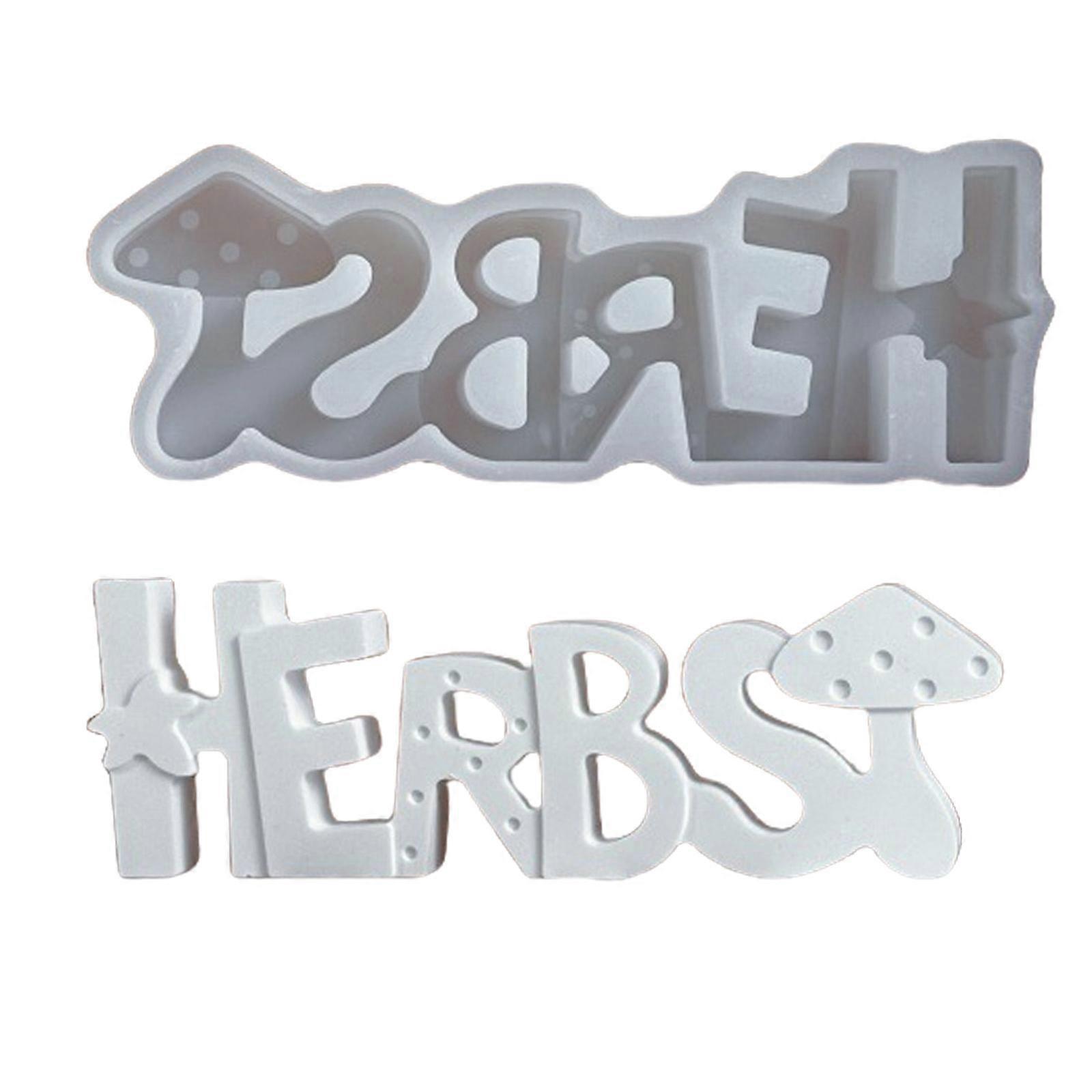 Autumn Silicone Molds Candle Molds Epoxy Resin Molds Craft Molds Letters with Mushroom Castings Molds Plasters Molds Multicolor