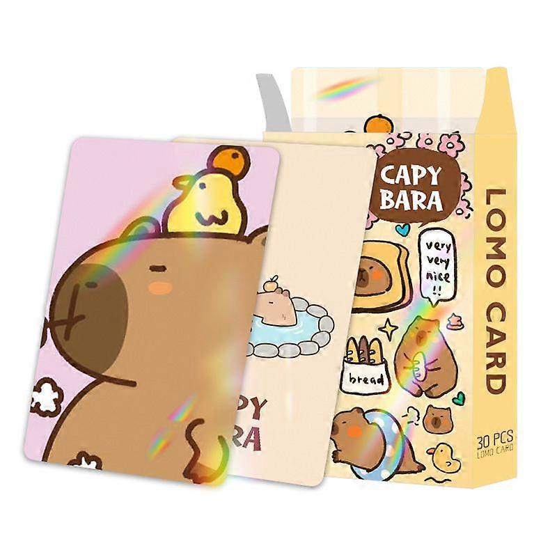 Laser flash card Capybara double-sided 30 small cards LOMO card anime peripheral photo card collection card