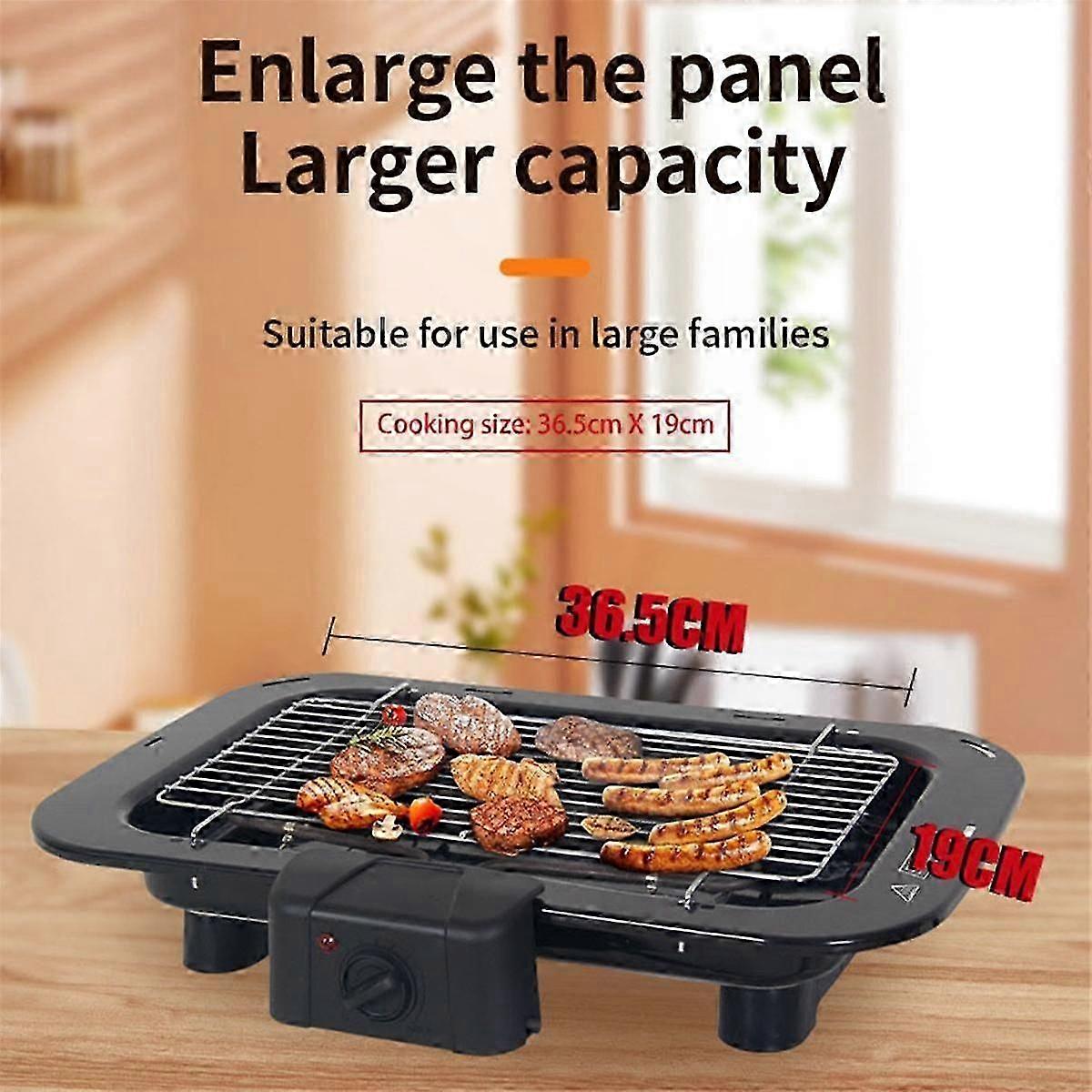 Electric indoor grill for smokeless BBQ with removable grill net