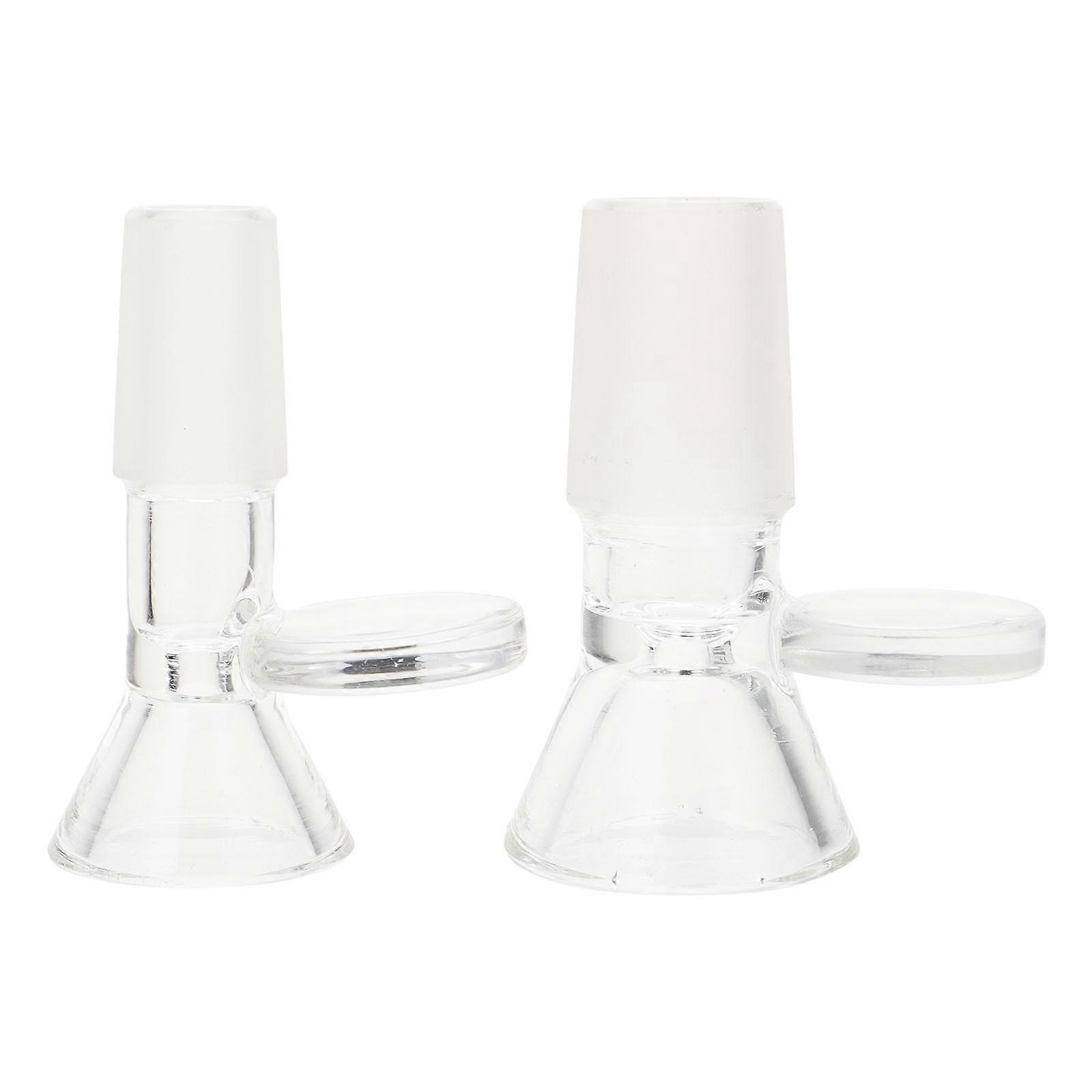 Scientific Glass Stem Adapter Funnel for Laboratory Use 2Pcs Set