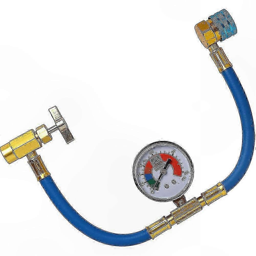 R-1234YF Refrigerant Charging Hose with Low-Side Adapter and 1/2 LH Can Opener Tool