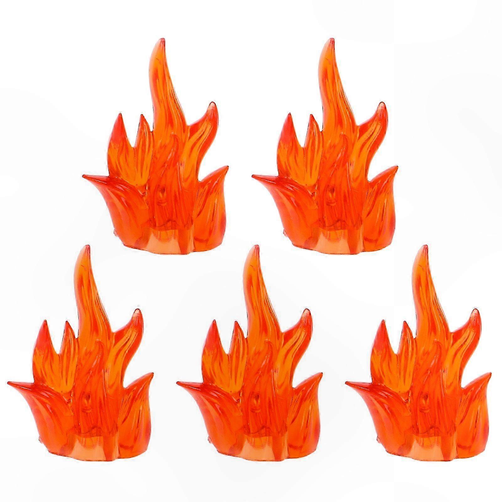 5-Pack Eonal Building Blocks with Fire Effects for Action Figures & Halloween Decor