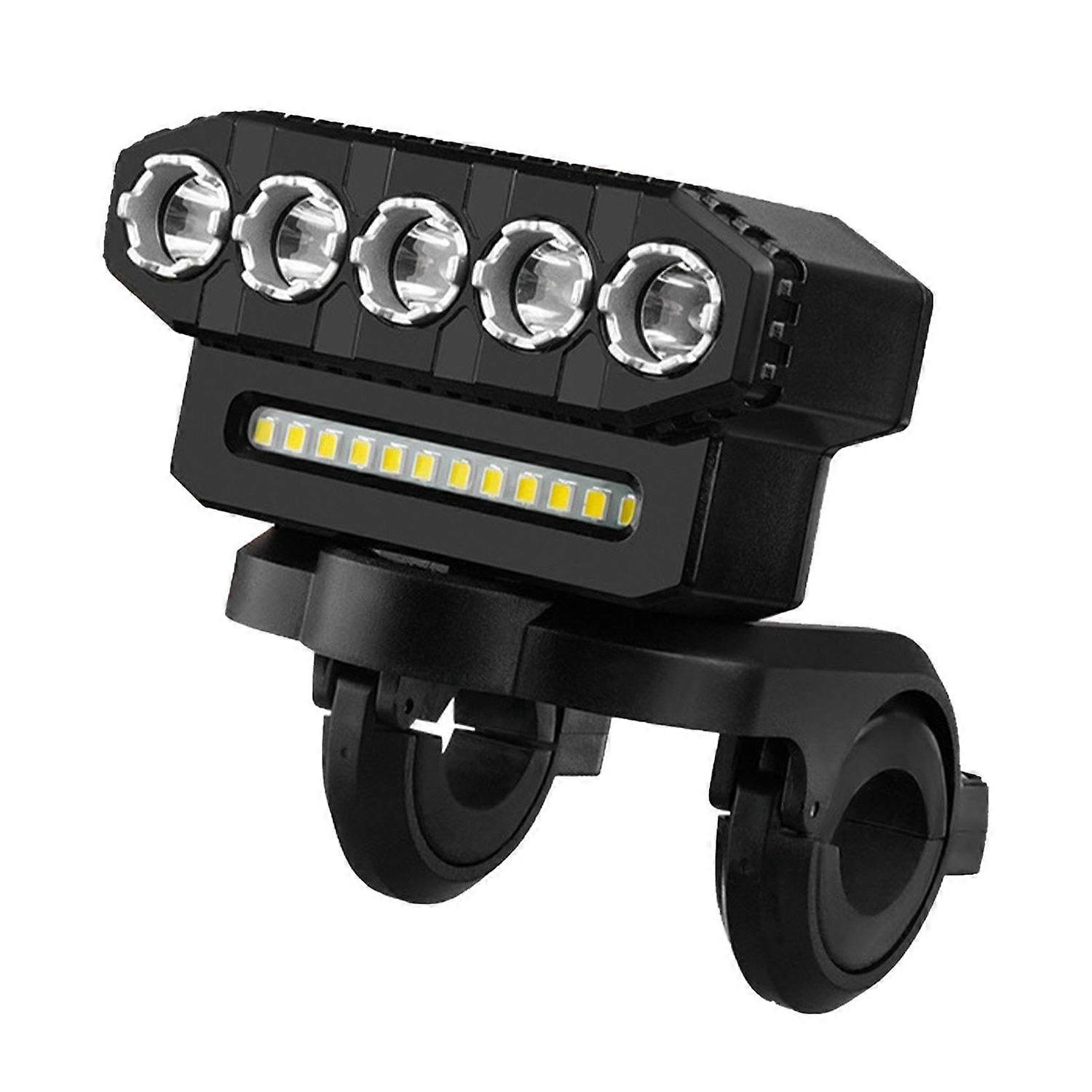 Super Bright LED biike Light | Waterproof Light Set with Quick-Release, USB Rechargeable Headlight(Black)