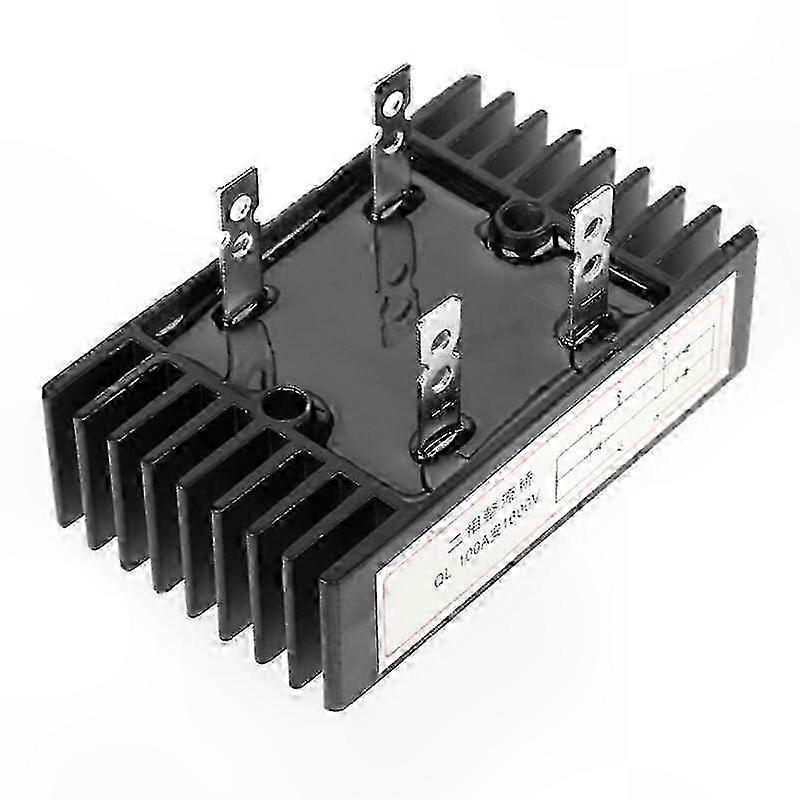 High-Power 2-Phase Bridge Rectifier, 100A 1600V Diode for Voltage Conversion, Durable Black Design