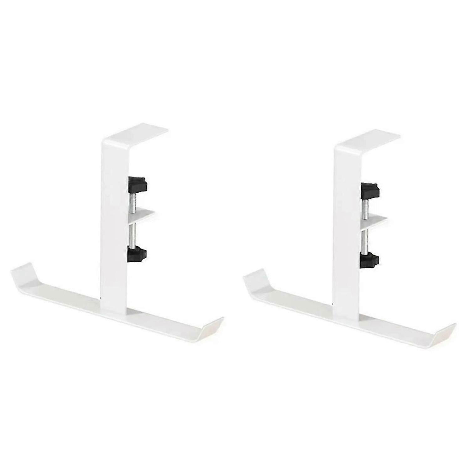 2Pcs Adjustable Desk Edge Hook Without Punching Office Desktop Edge Hanging Bag Hook Backpack Storag