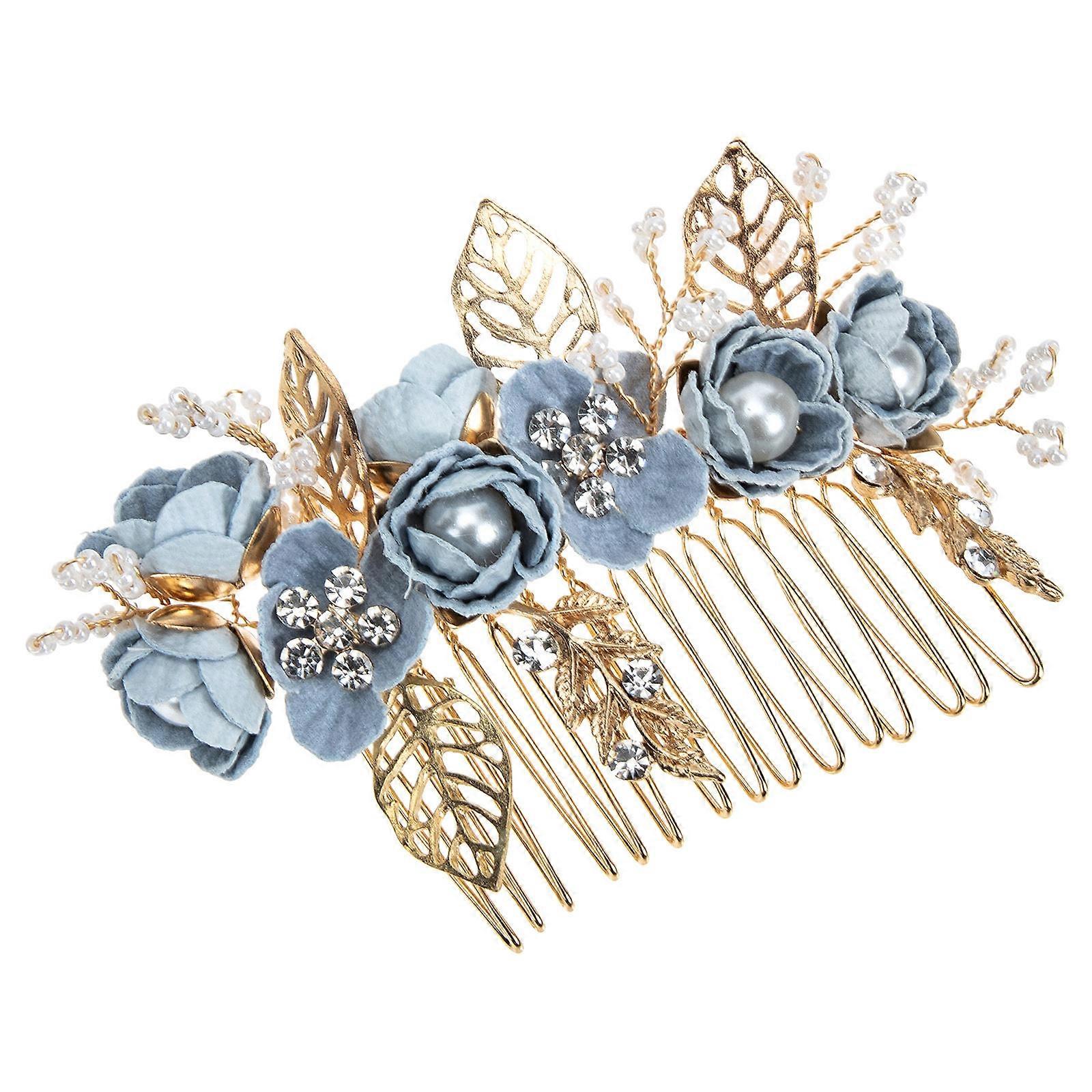 Wedding Hair Comb Flower Side Comb for Bride Use 2Pcs Collection