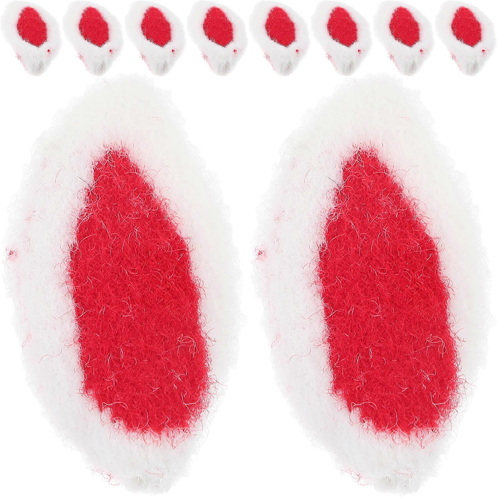 Rabbit Ear for Hair Clip Cute Hairclip Accessories for DIY 10Pcs Plush Bunny Ears