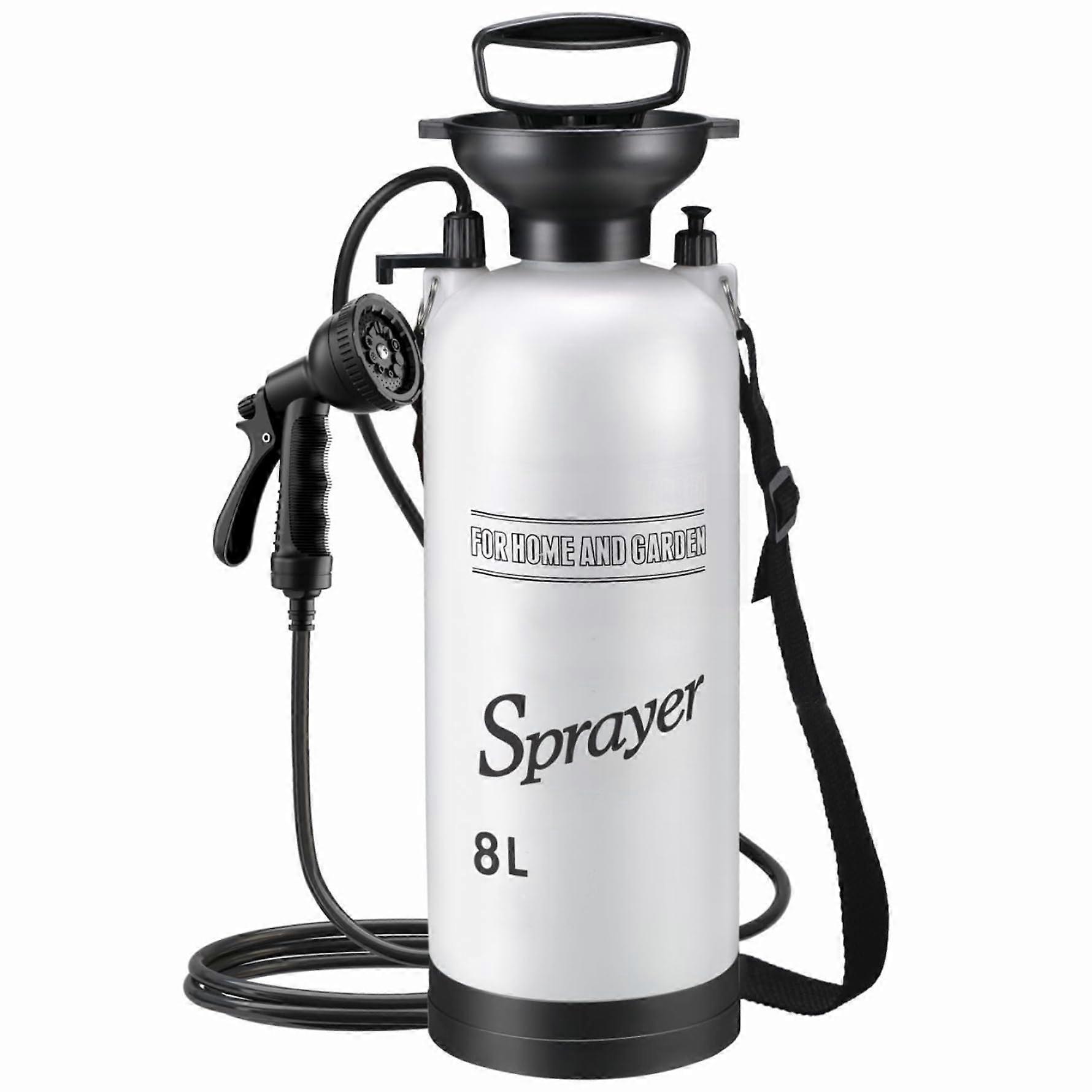 Portable Camping Shower 8L With 10Mode Sprayer Head, 9.84ft Hose For Garden, Beach, Picnic, Hiking, Car Cleaning