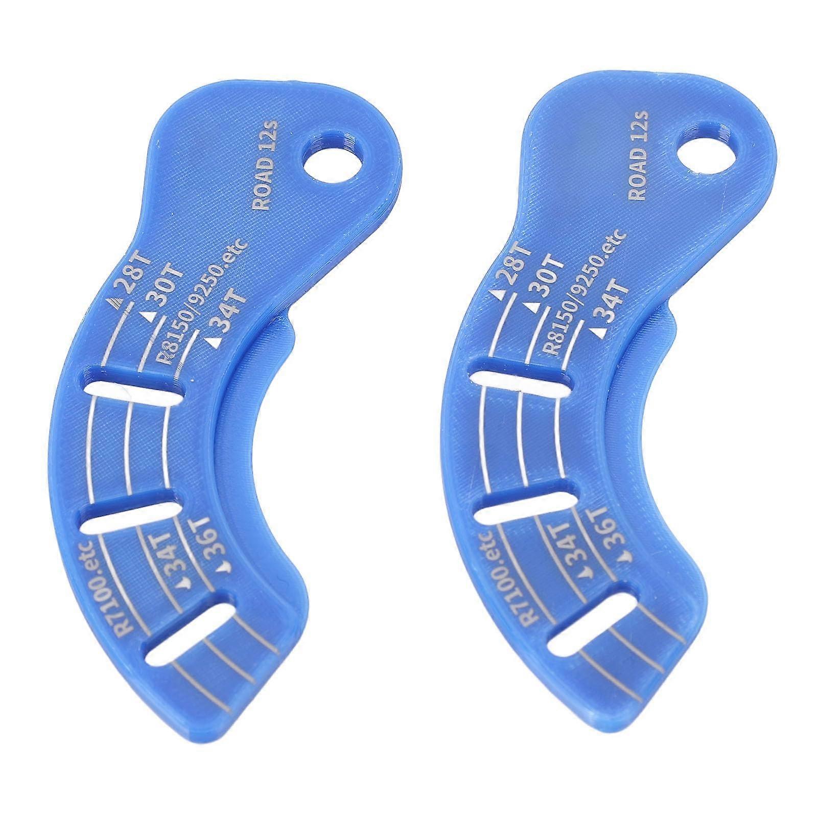 2PCS Bike Rear Derailleur Adjustment Gauge Tool for 12 Speed, Plastic Chain Gap and Flywheel Guide, Adjustment Tool