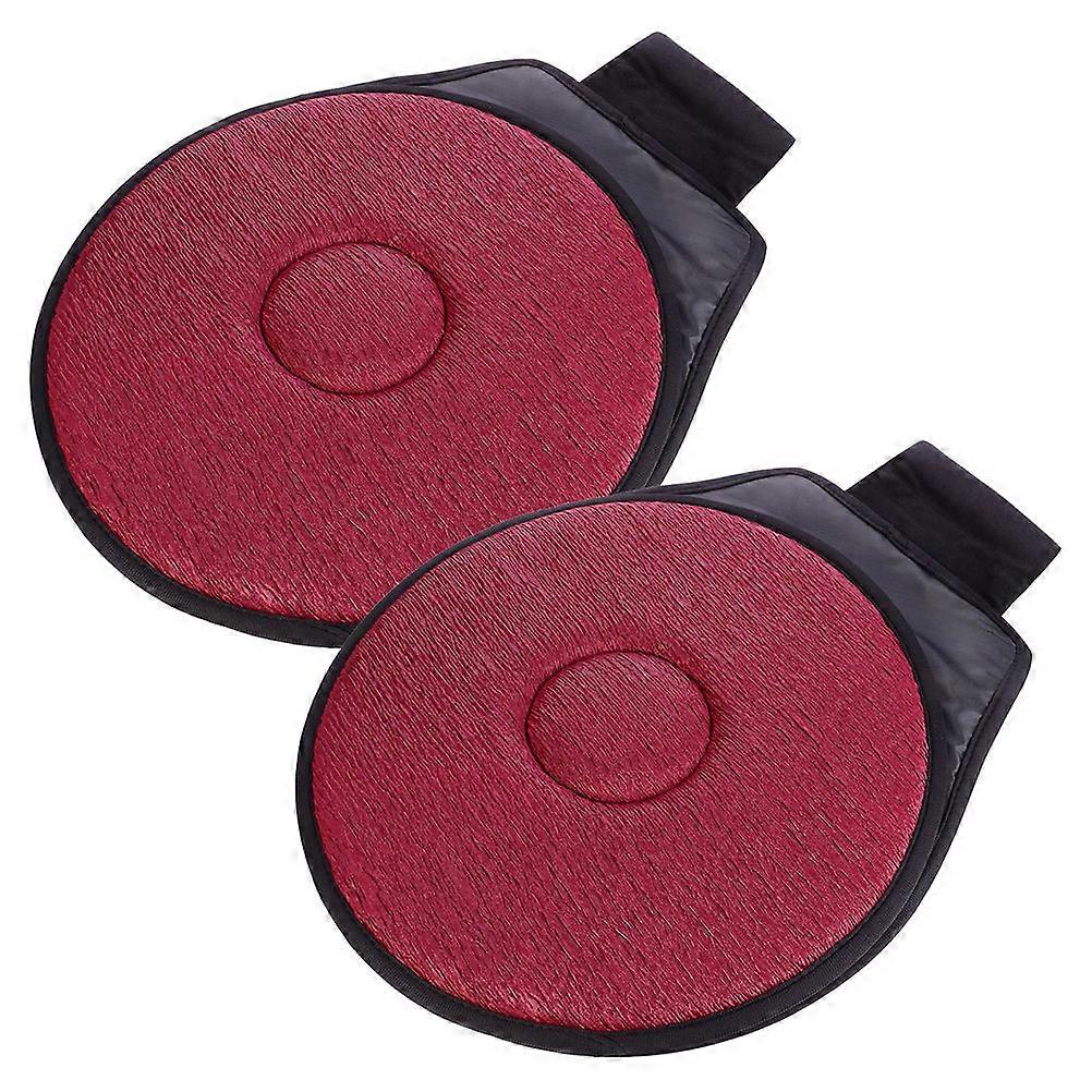 Swivel Seat Cushion 2Set For Driving Comfortable Seating 20.5X15.7X1.2in Smooth Dark Red Finish