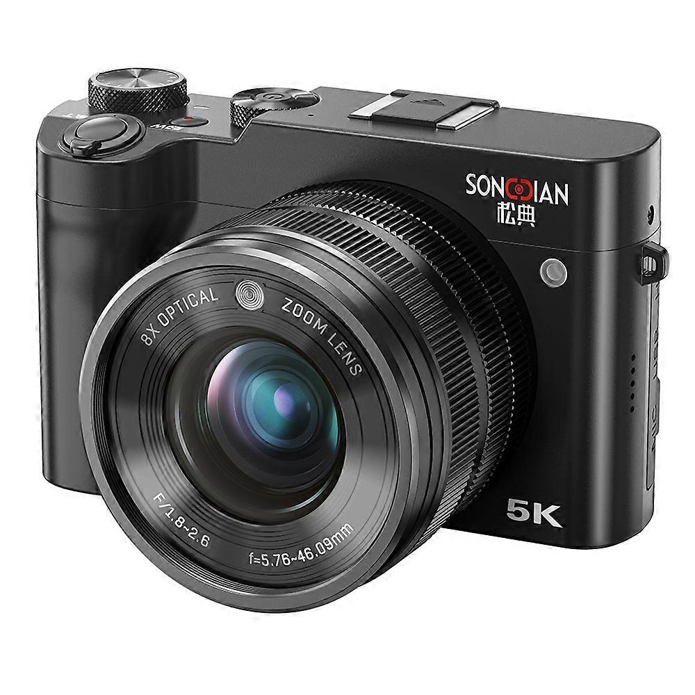 DC209X Digital Camera 64MP 5K Video Recording EIS Stabilization Dual Lens Camera with 32GB Memory Ca